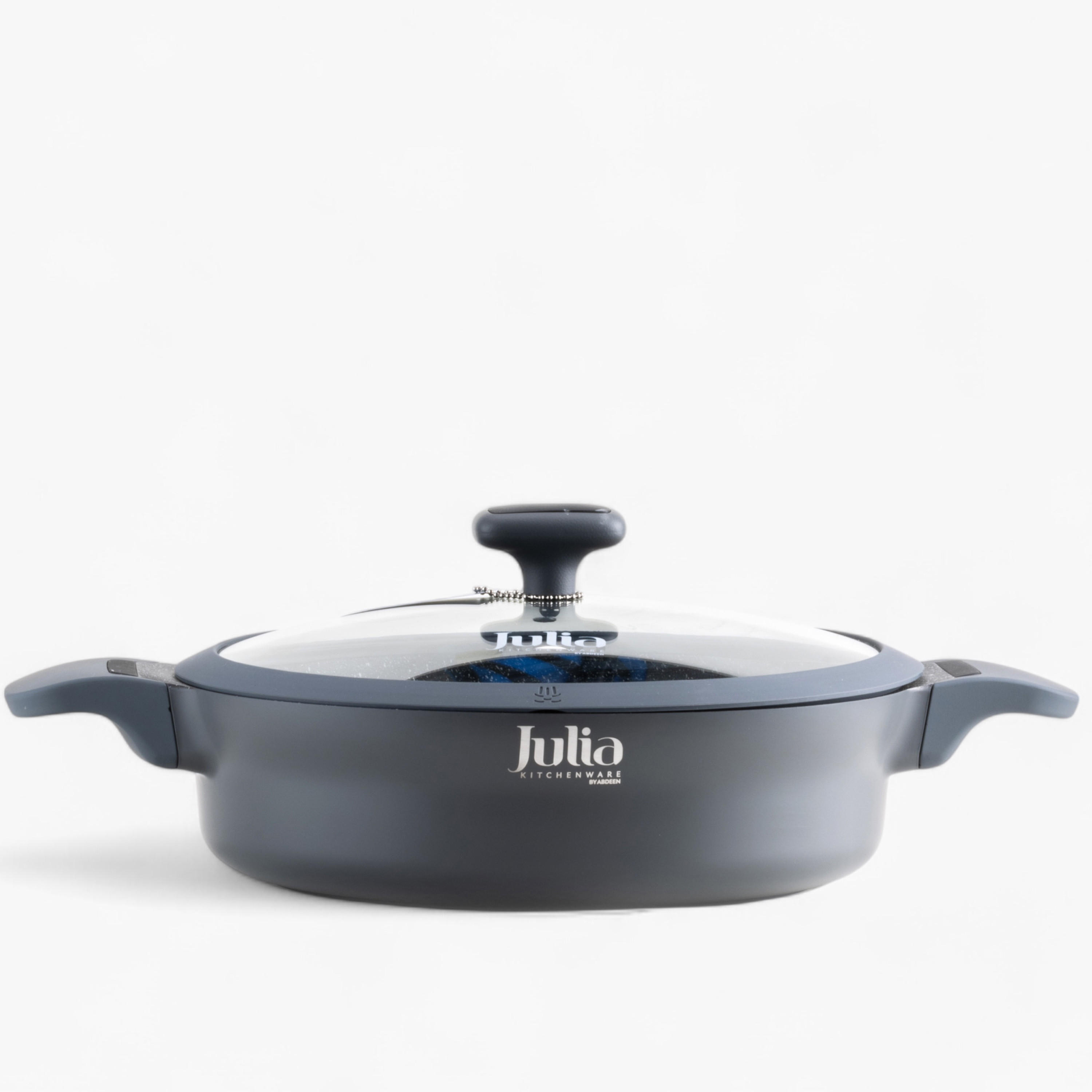 Otantik Julia Elite Edge Shallow Casserole with Lid - 28 cms-household-kitchen-cookware-potsandpans-image-1