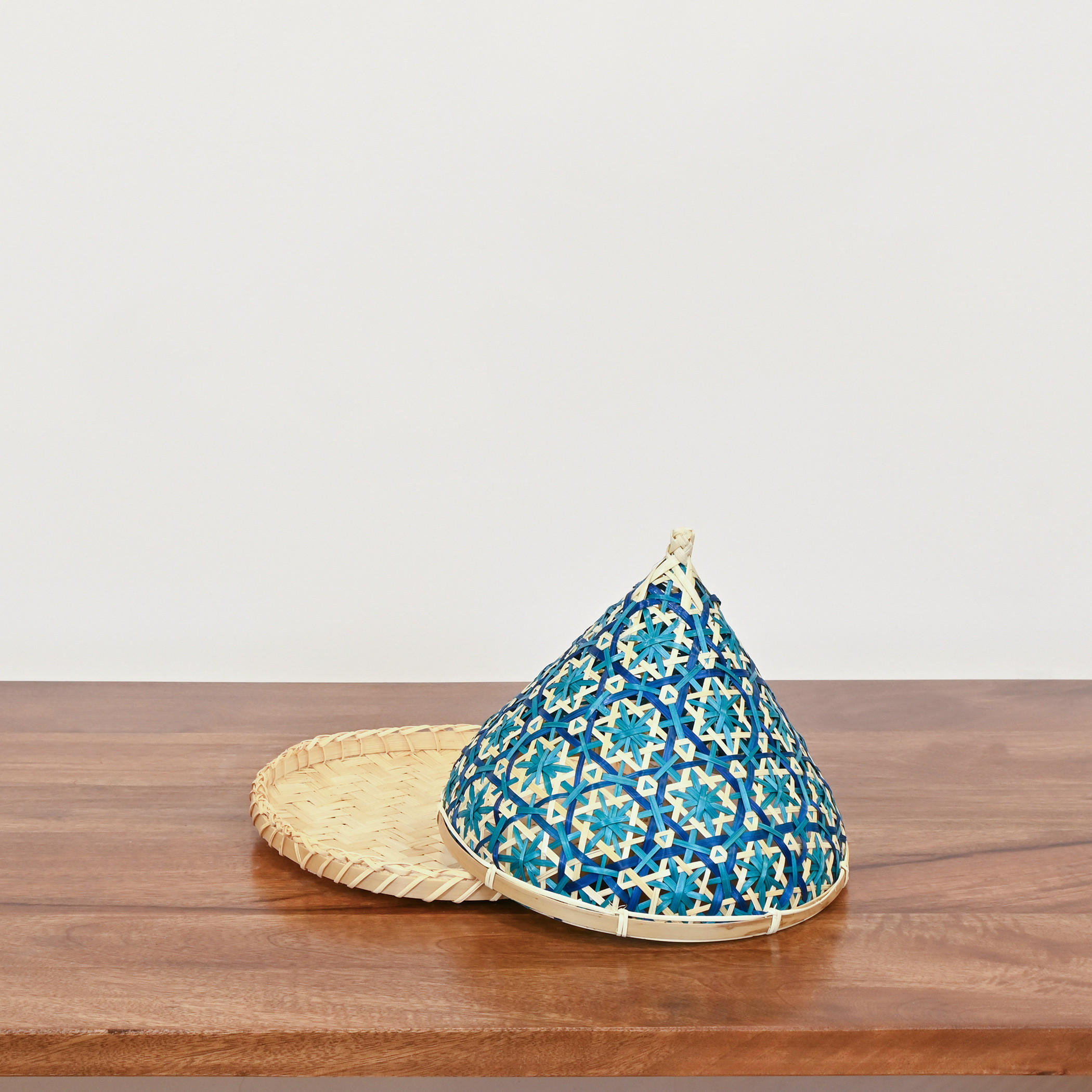 Bamboo Food Cover and Tray Set - 26x20 cms-household-kitchen-foodstorage-containers-image-2
