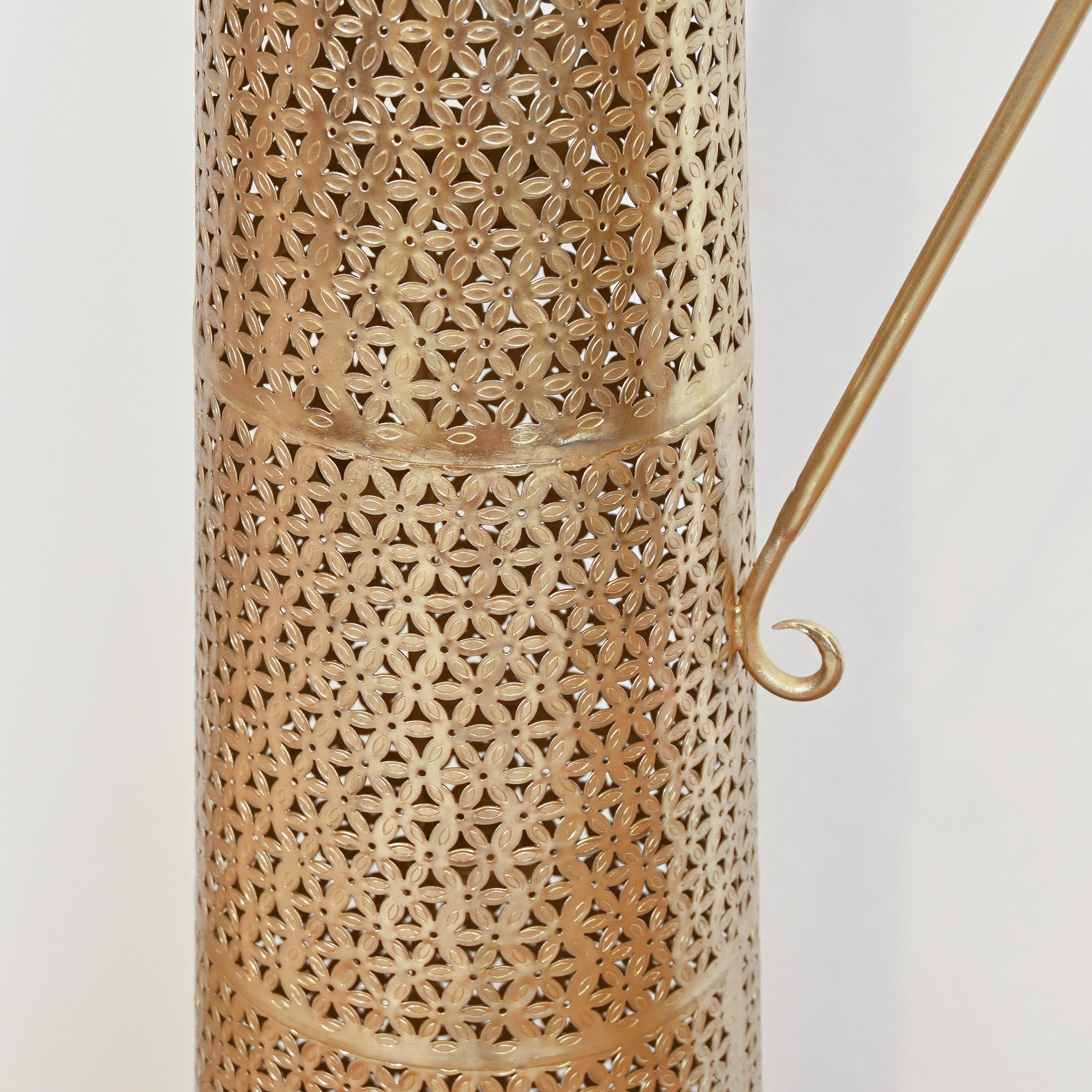 Brass Finish Cutwork Detail Candleholder - 153 cms-household-decor-candleholdersandlanterns-image-4