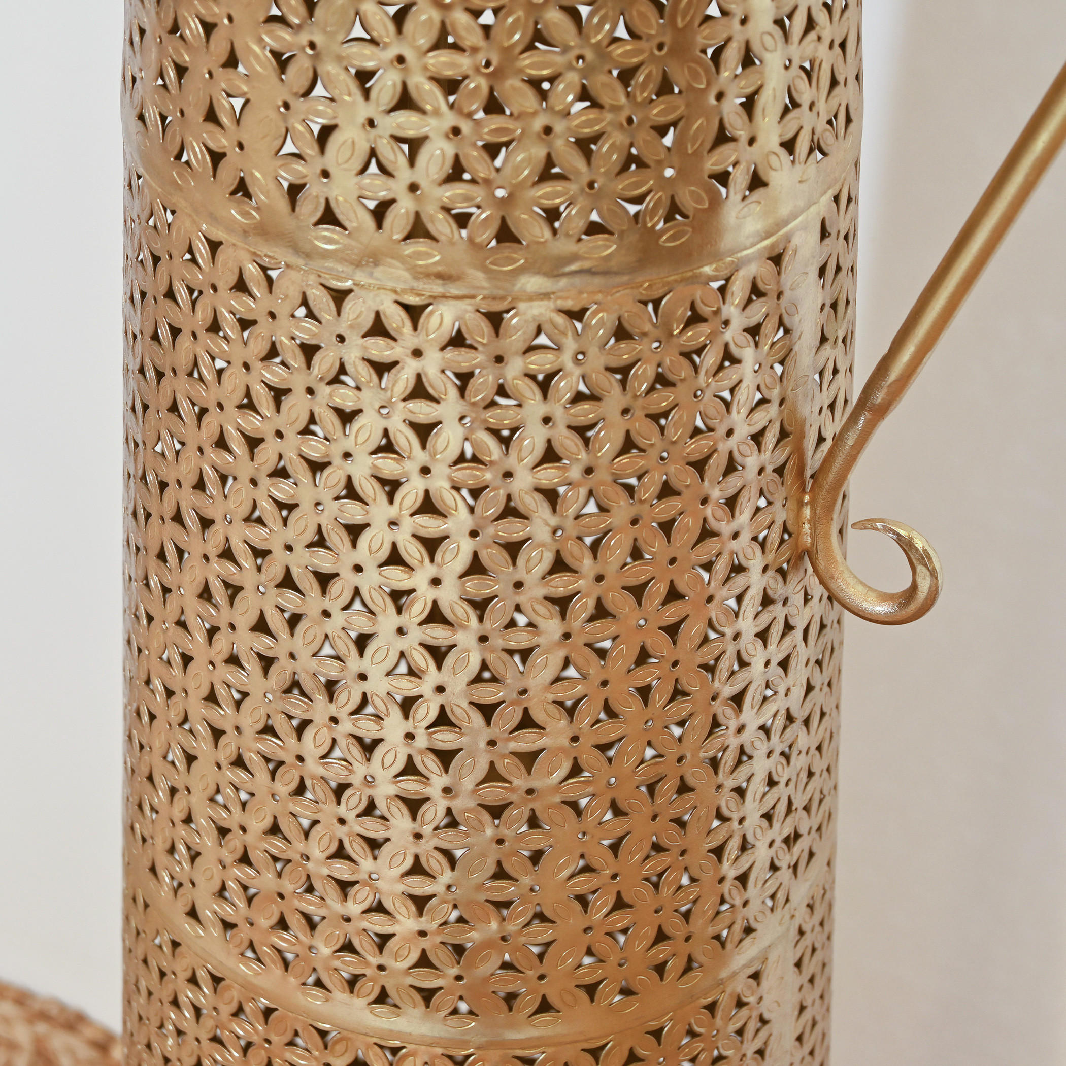 Brass Finish Cutwork Detail Candleholder - 153 cms-household-decor-candleholdersandlanterns-image-6