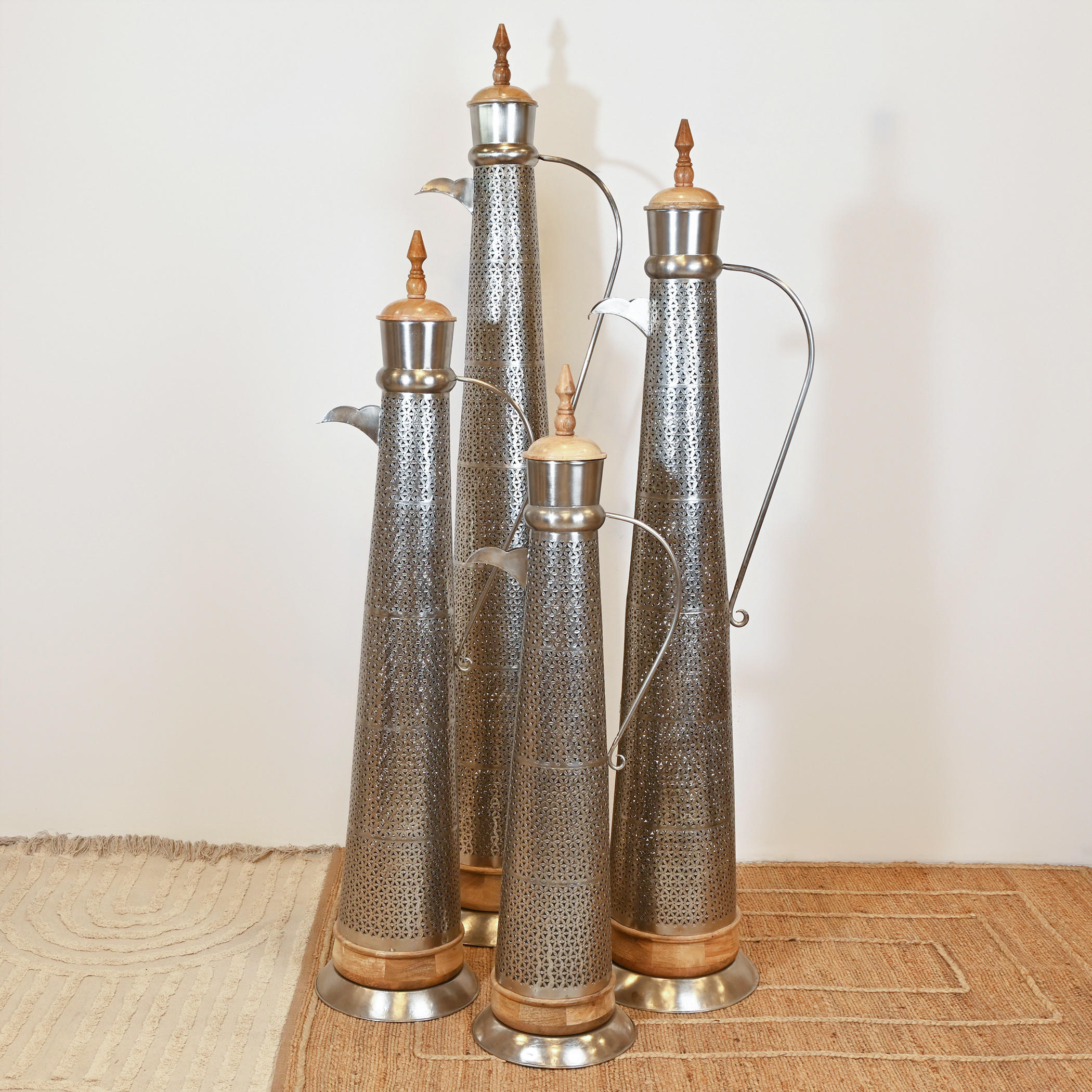 Crafted by Lifestyle Cutwork Detail Candleholder - 179 cms-household-decor-candleholdersandlanterns-image-6