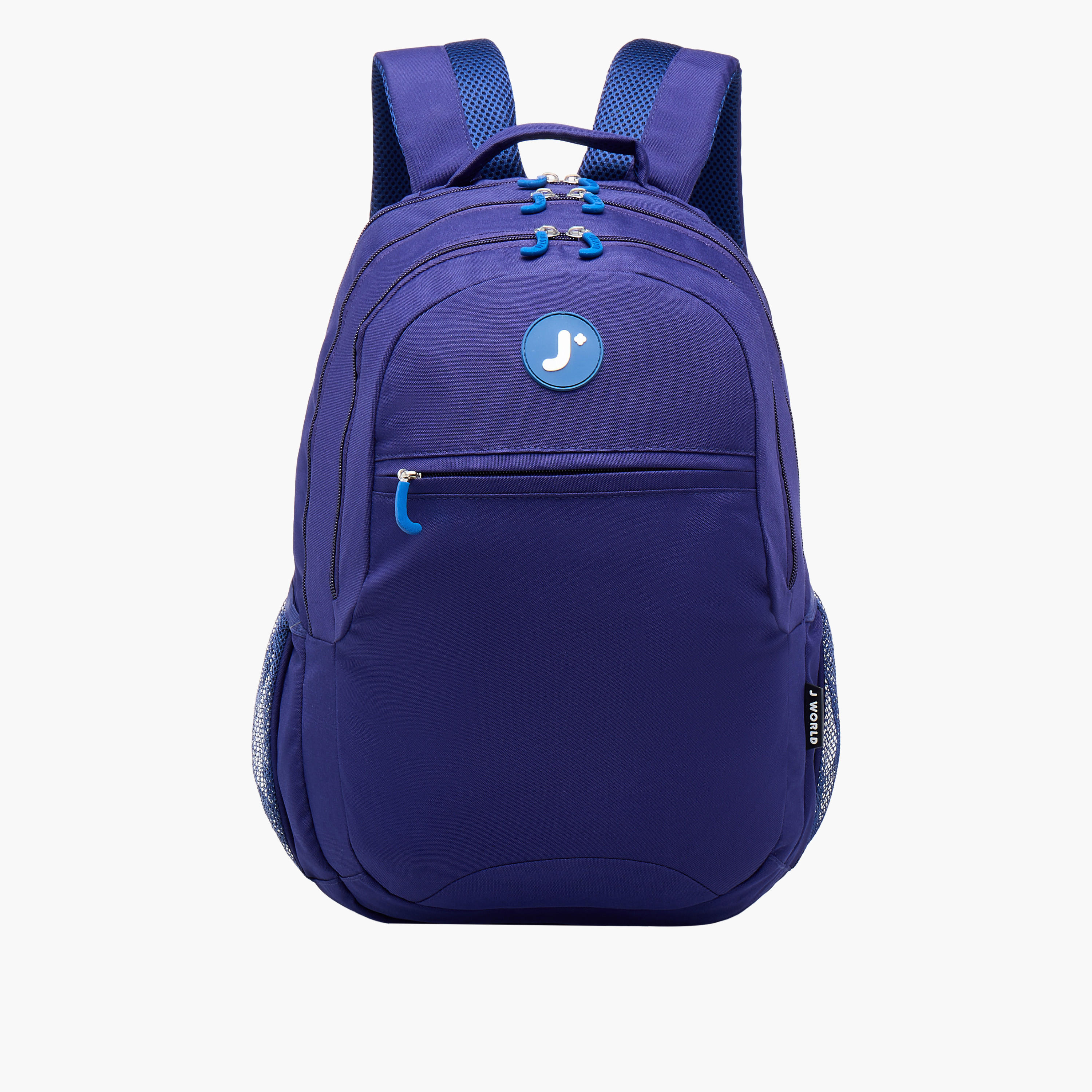 J World Solid 18 inch Backpack with Adjustable Straps and Zip Closure - 27x38x13 cms-school-bagsandbackpacks-backpacks-image-1