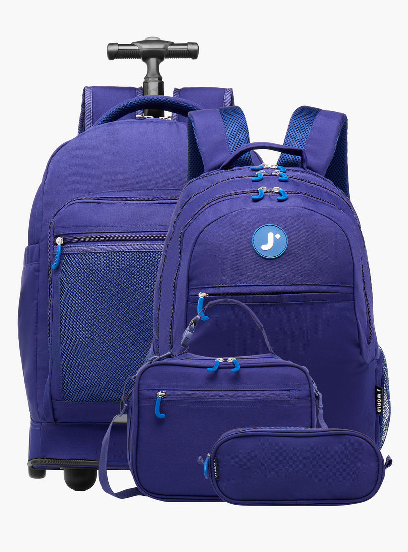 J World Solid 18 inch Backpack with Adjustable Straps and Zip Closure - 27x38x13 cms-school-bagsandbackpacks-backpacks-image-12