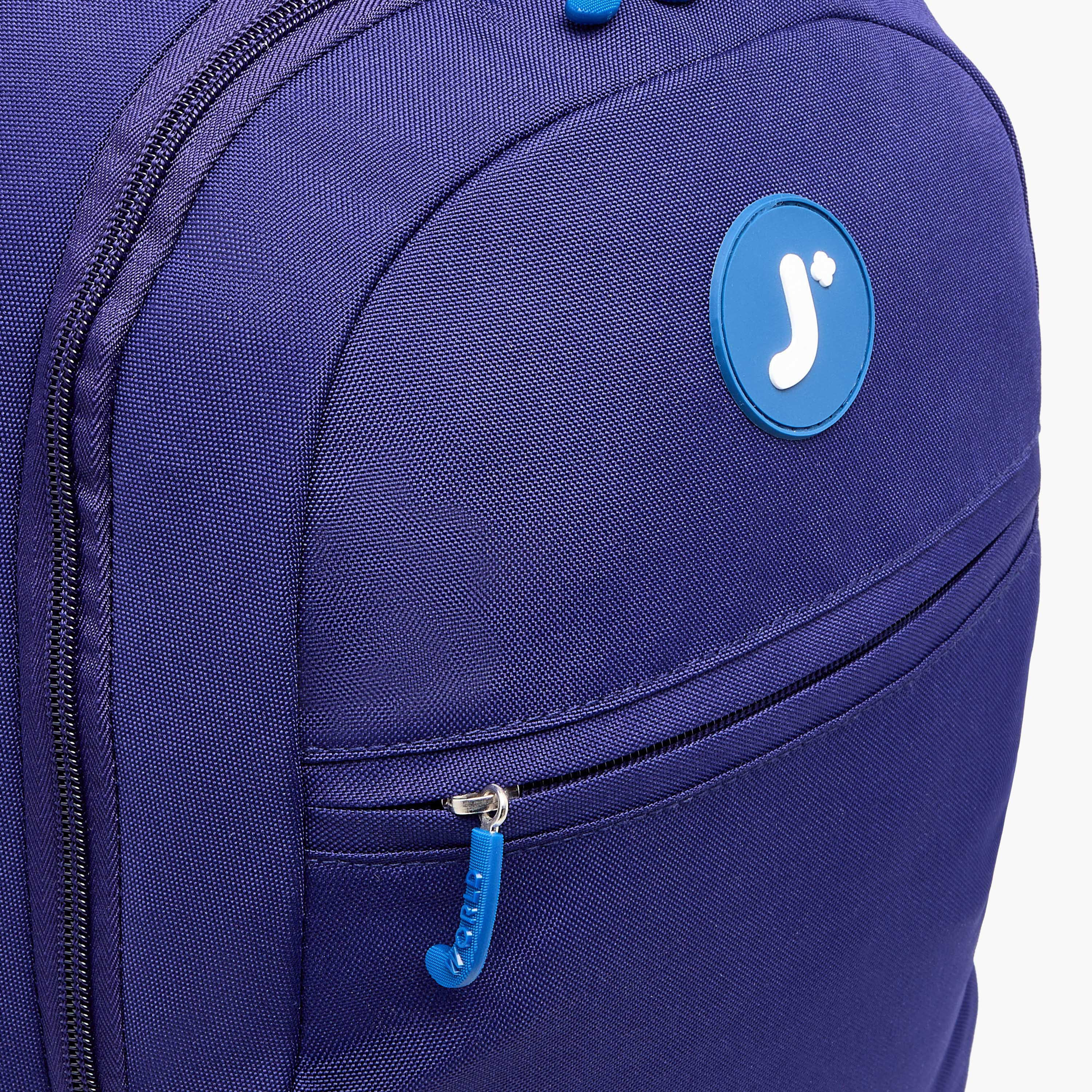J World Solid 18 inch Backpack with Adjustable Straps and Zip Closure - 27x38x13 cms-school-bagsandbackpacks-backpacks-image-7