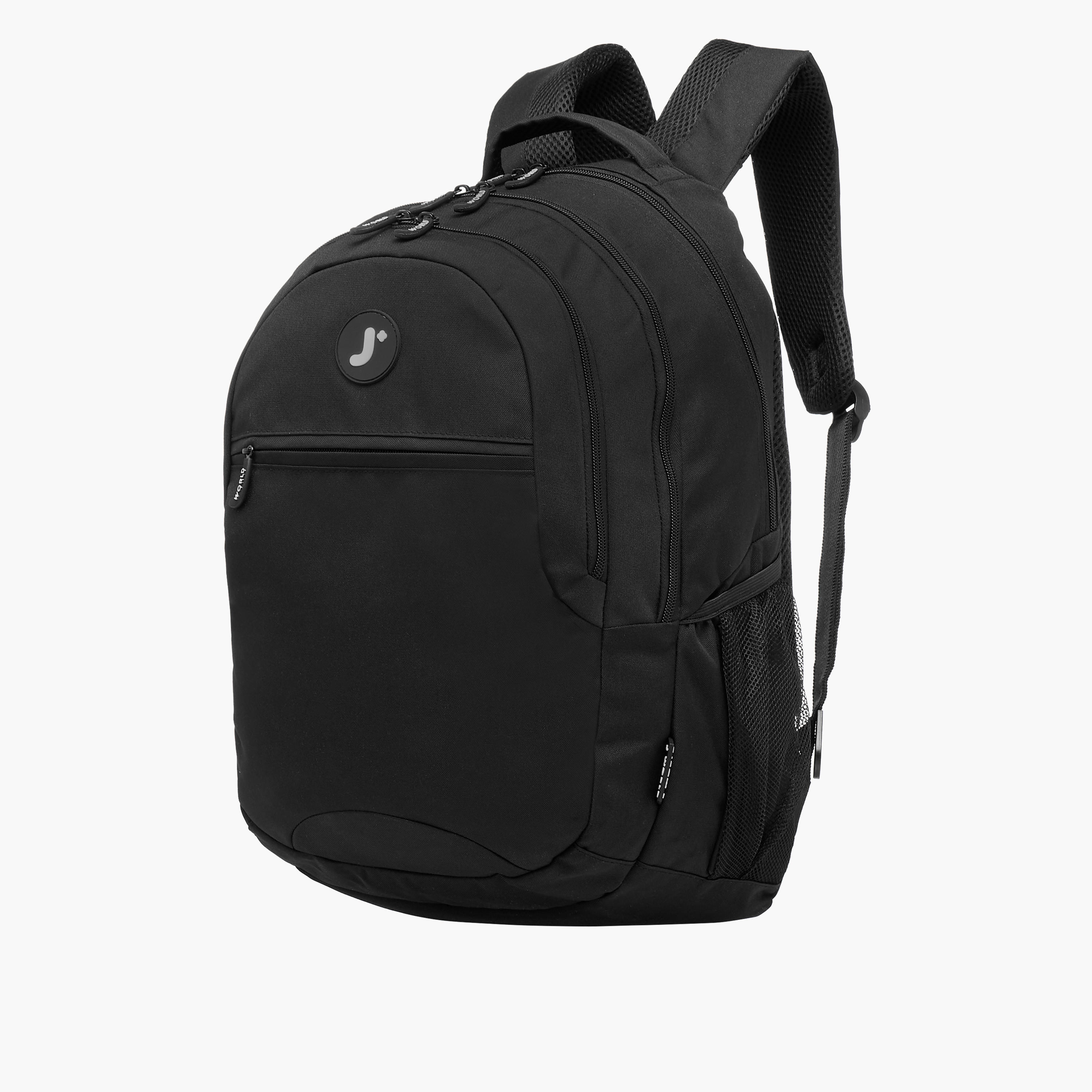 شنطة ظهر سادة بحمّالات قابلة للتعديل وسحاب إغلاق من جي وورلد - 27x38x13 سم-school-bagsandbackpacks-backpacks-image-4