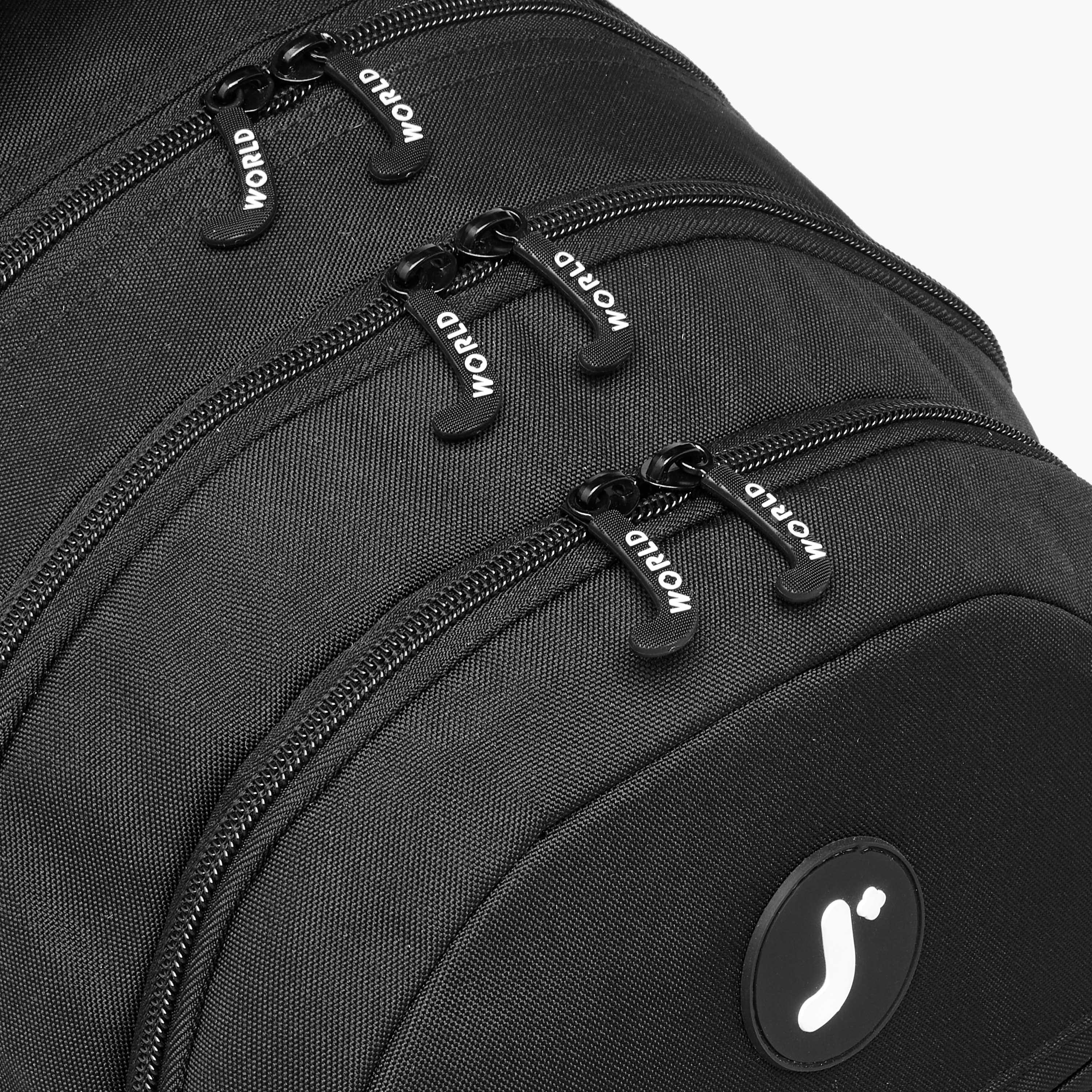J World 18-inch Solid Backpack with Adjustable Straps and Zip Closure -  27x38x13 cms-school-bagsandbackpacks-backpacks-image-8
