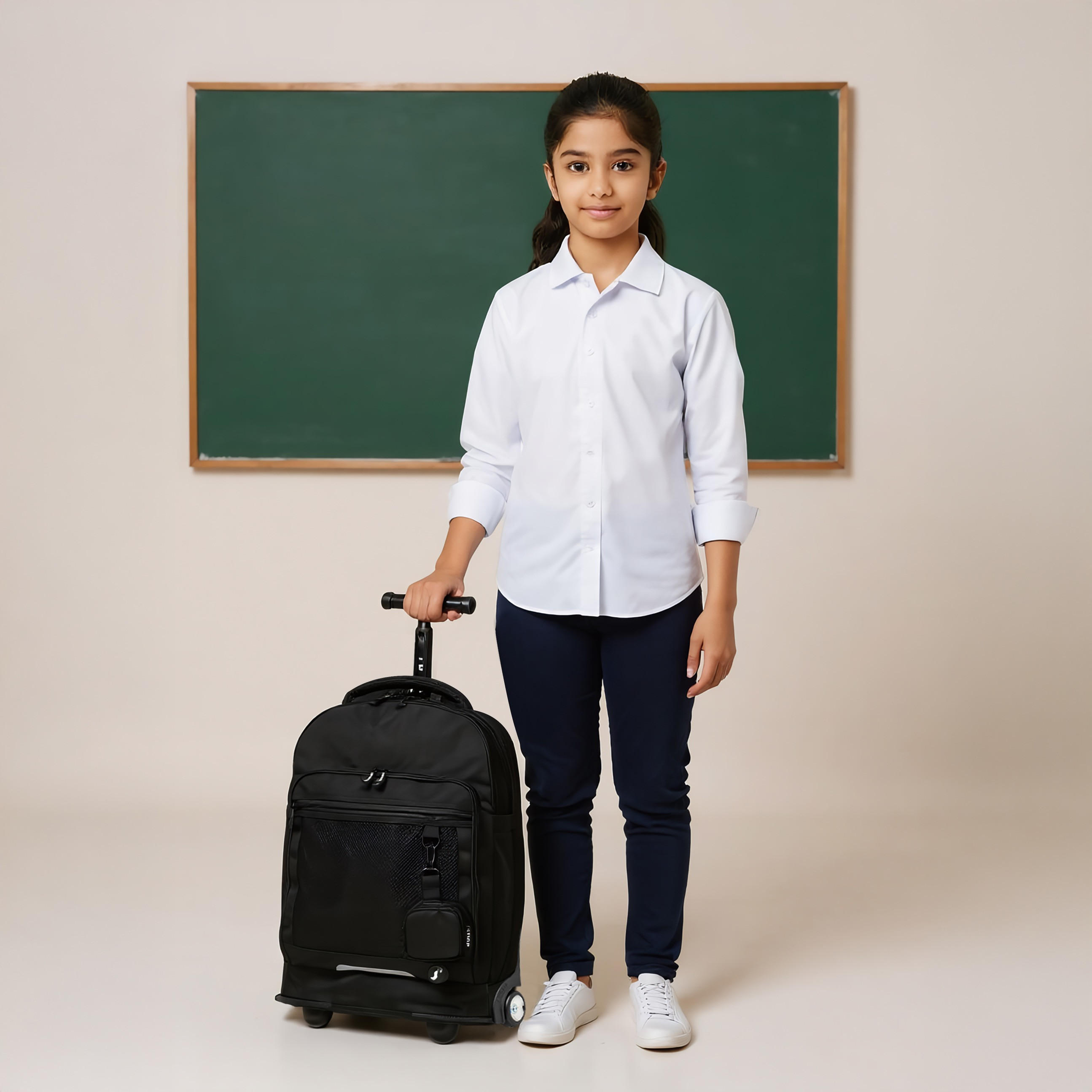 شنطة ترولي سادة للأولاد 8-13 سنة بمقبض قابل للسحب من جيه وورلد-school-bagsandbackpacks-trolleybags-image-2