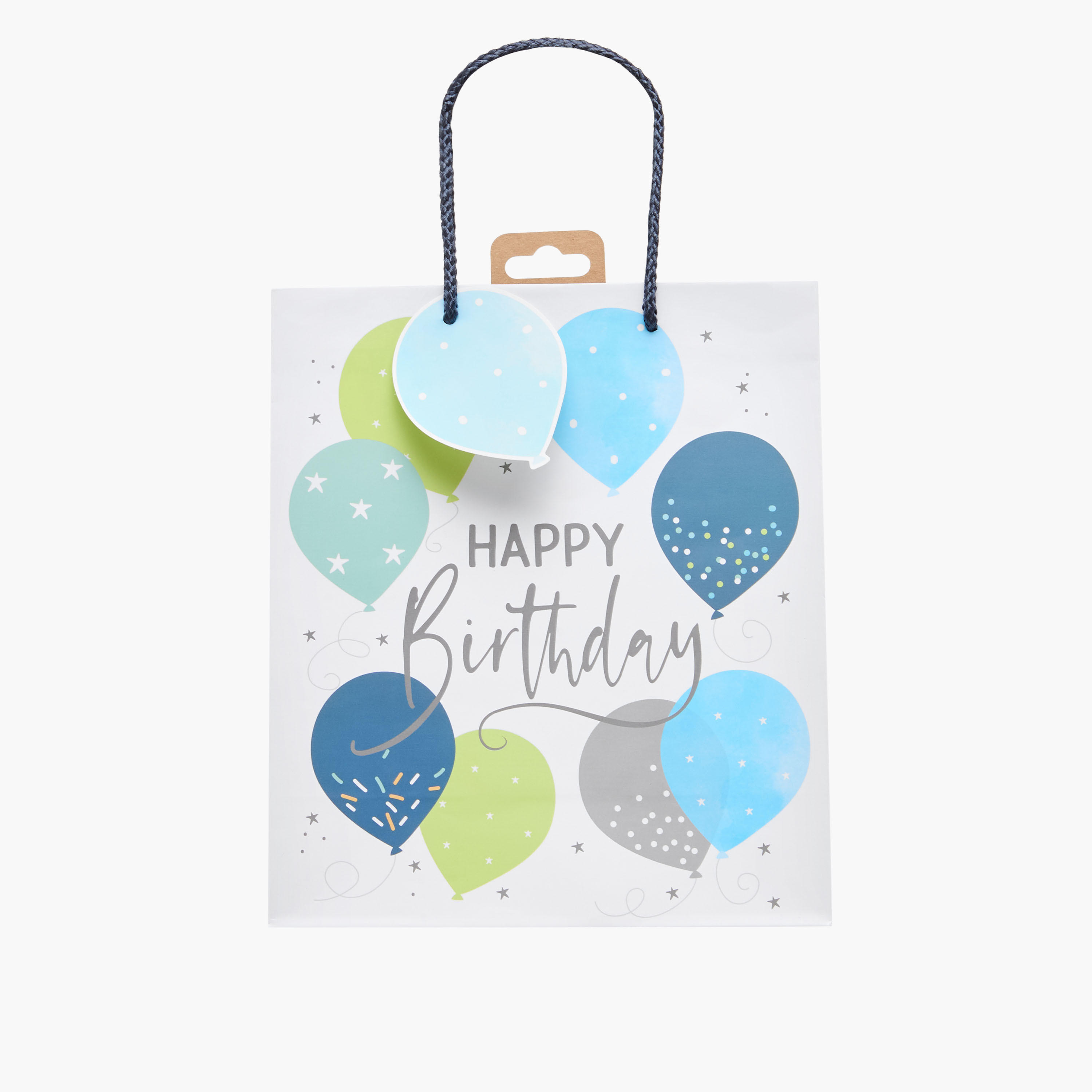 Eurowrap Balloon Print Gift Bag - 10x22x25 cms-household-giftingaccessories-giftings-image-1