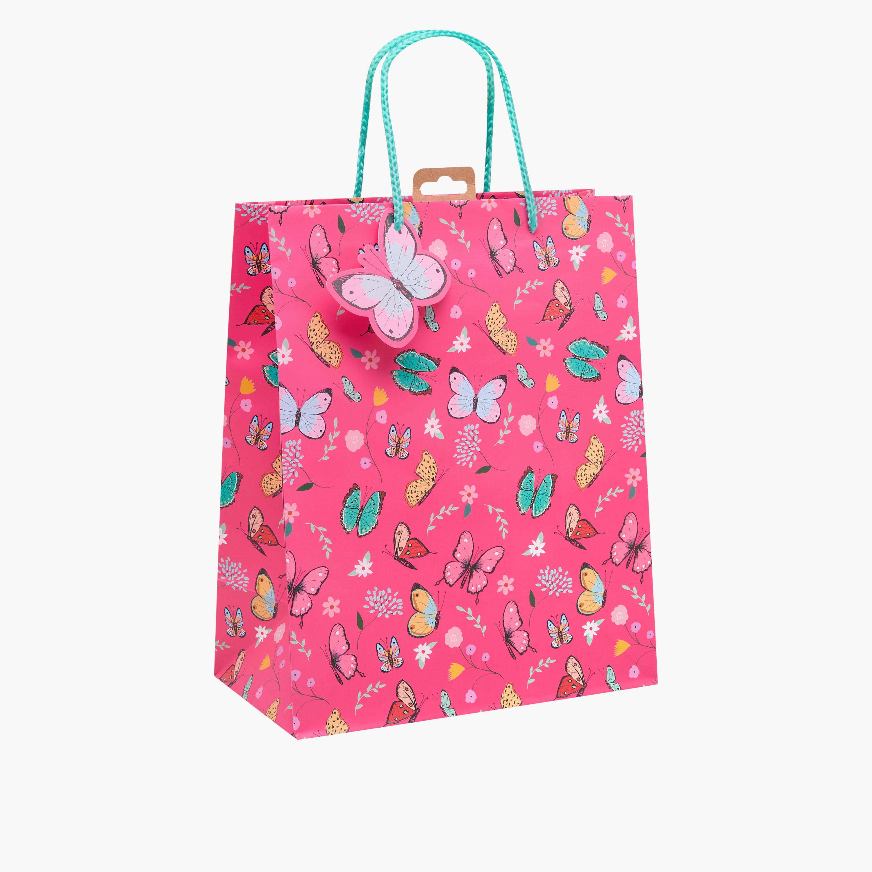 Eurowrap Butterfly Print Gift Bag - 14x27x33 cms-household-giftingaccessories-giftings-image-2
