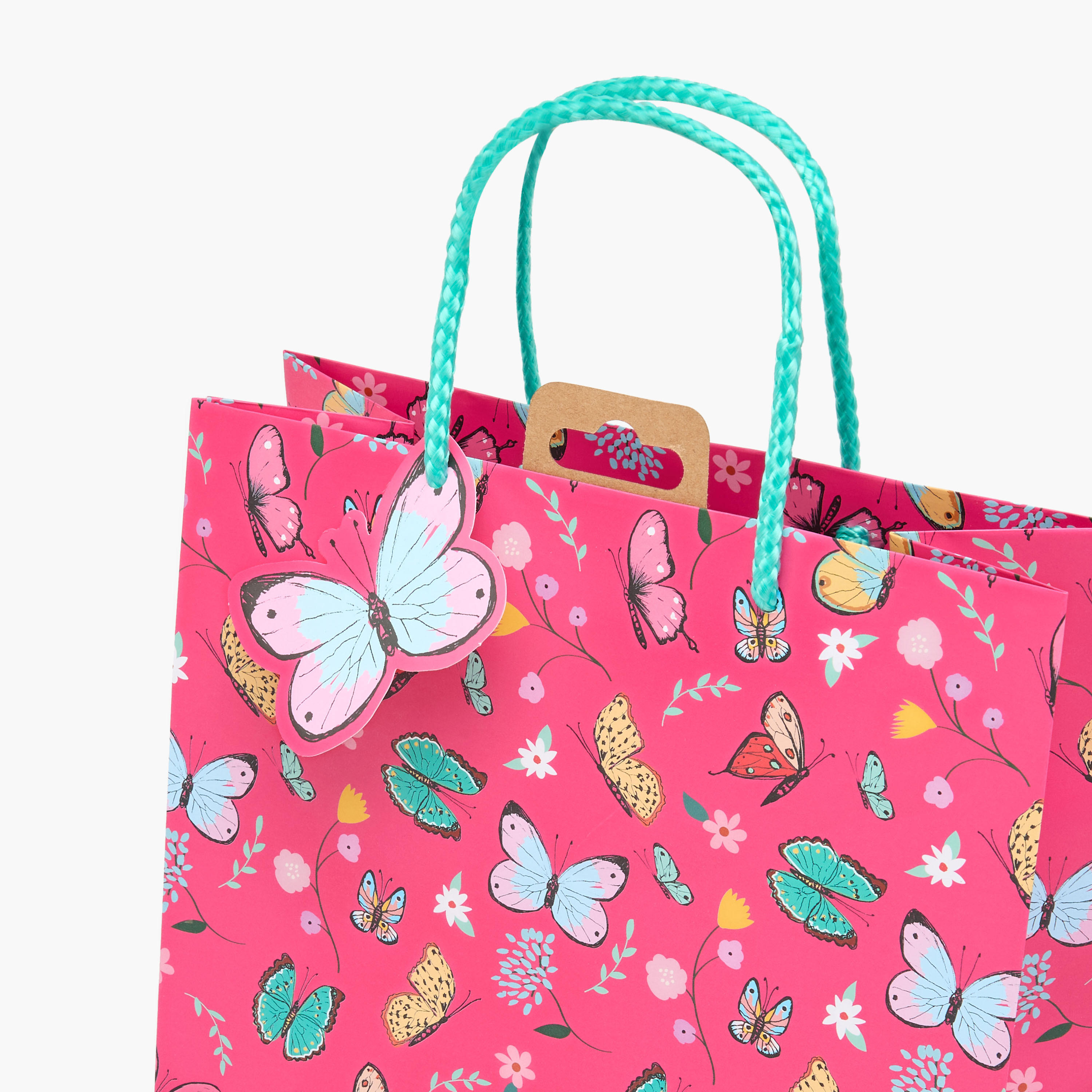 Eurowrap Butterfly Print Paper Gift Bag - 10x22x25 cms-household-giftingaccessories-giftings-image-4
