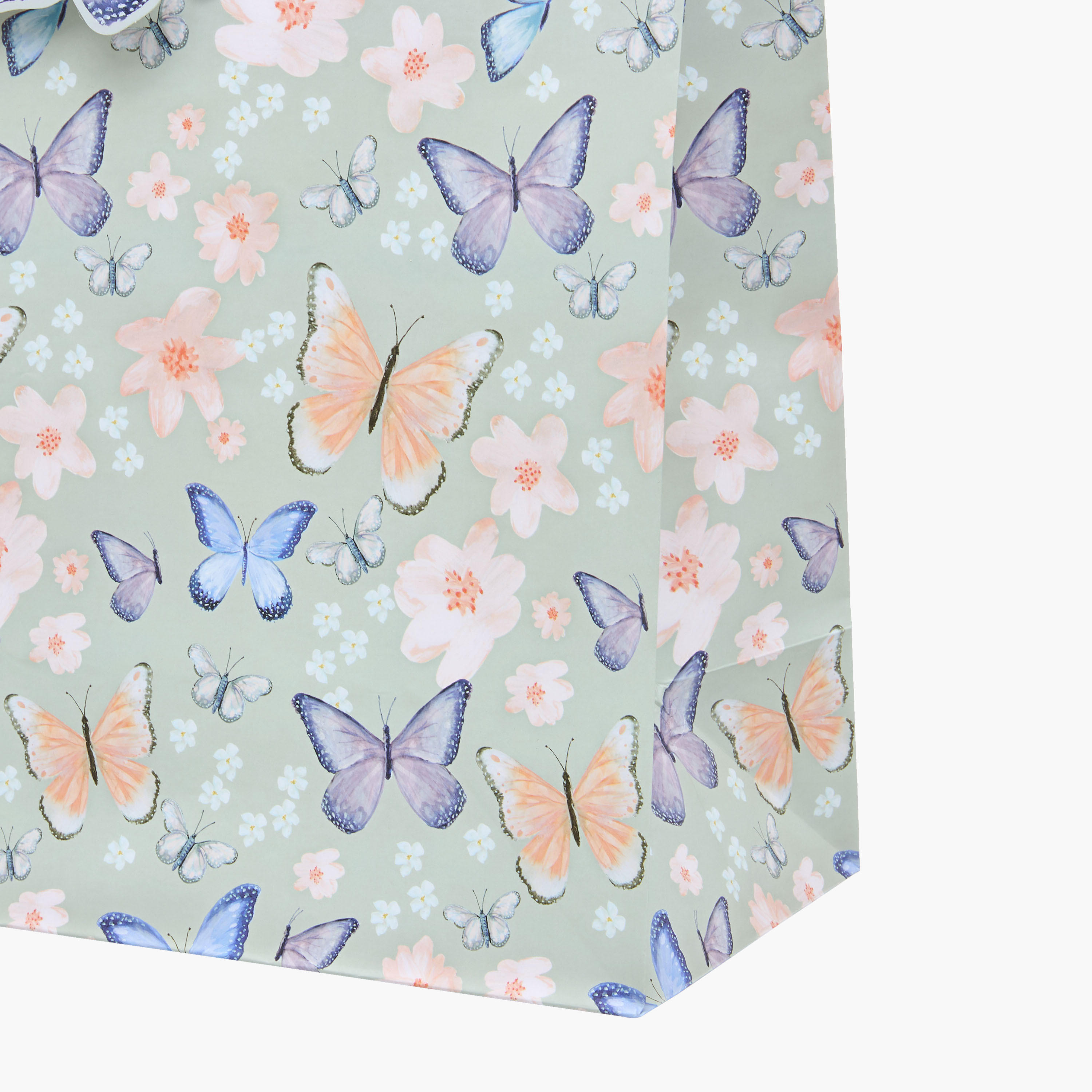 Eurowrap Butterfly Print Paper Gift Bag - 14x27x33 cms-household-giftingaccessories-giftings-image-4