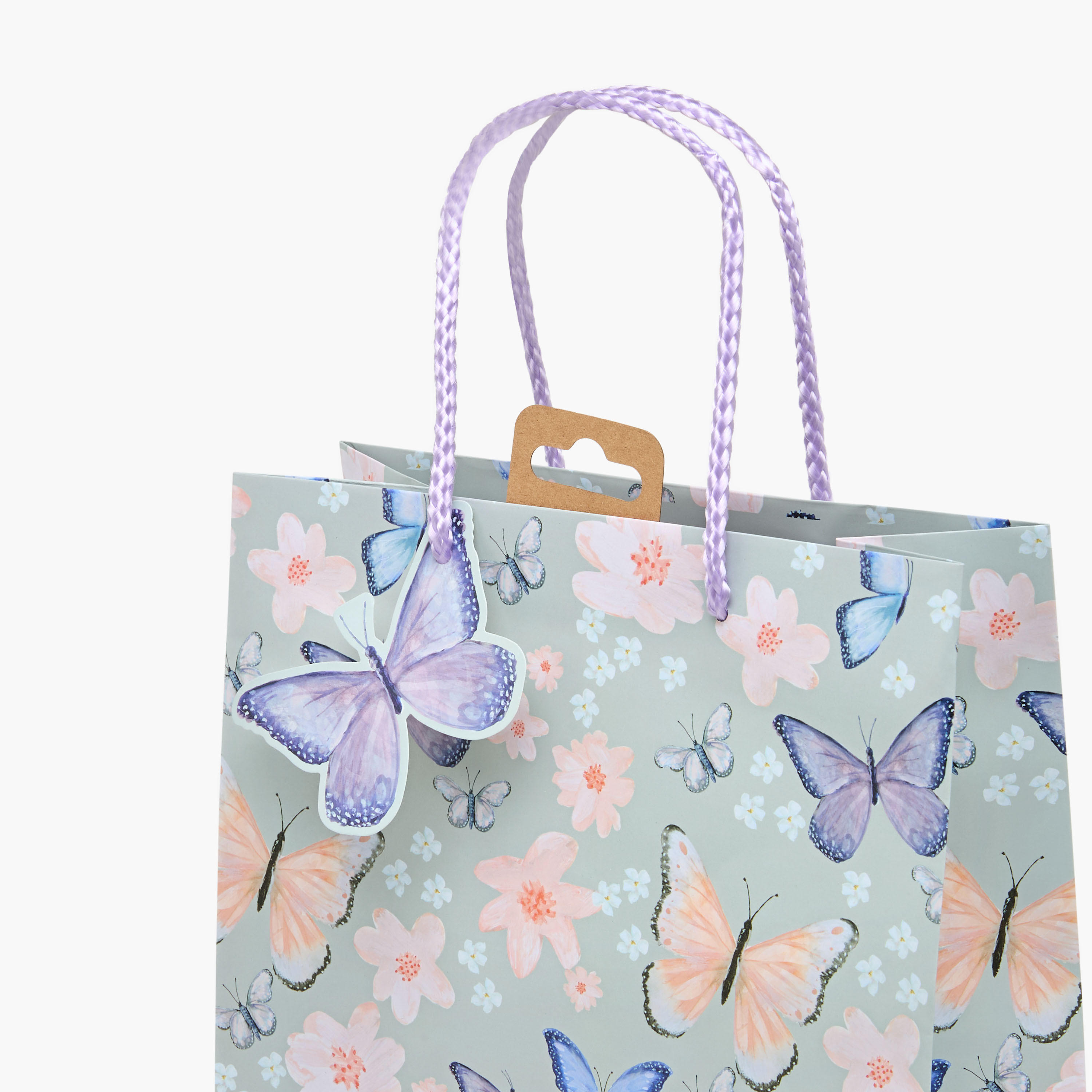 Eurowrap Butterfly Print Paper Gift Bag - 10x22x25 cms-household-giftingaccessories-giftings-image-3