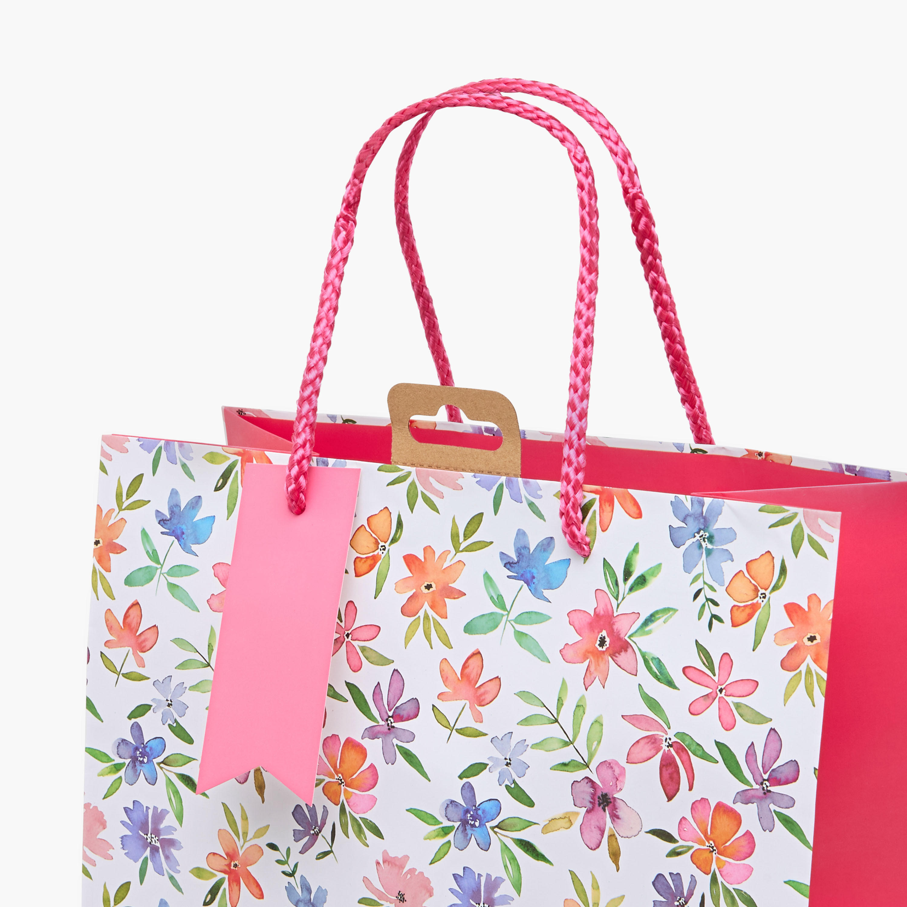 Eurowrap Floral Print Paper Gift Bag - 14x27x33 cms-household-giftingaccessories-giftings-image-3