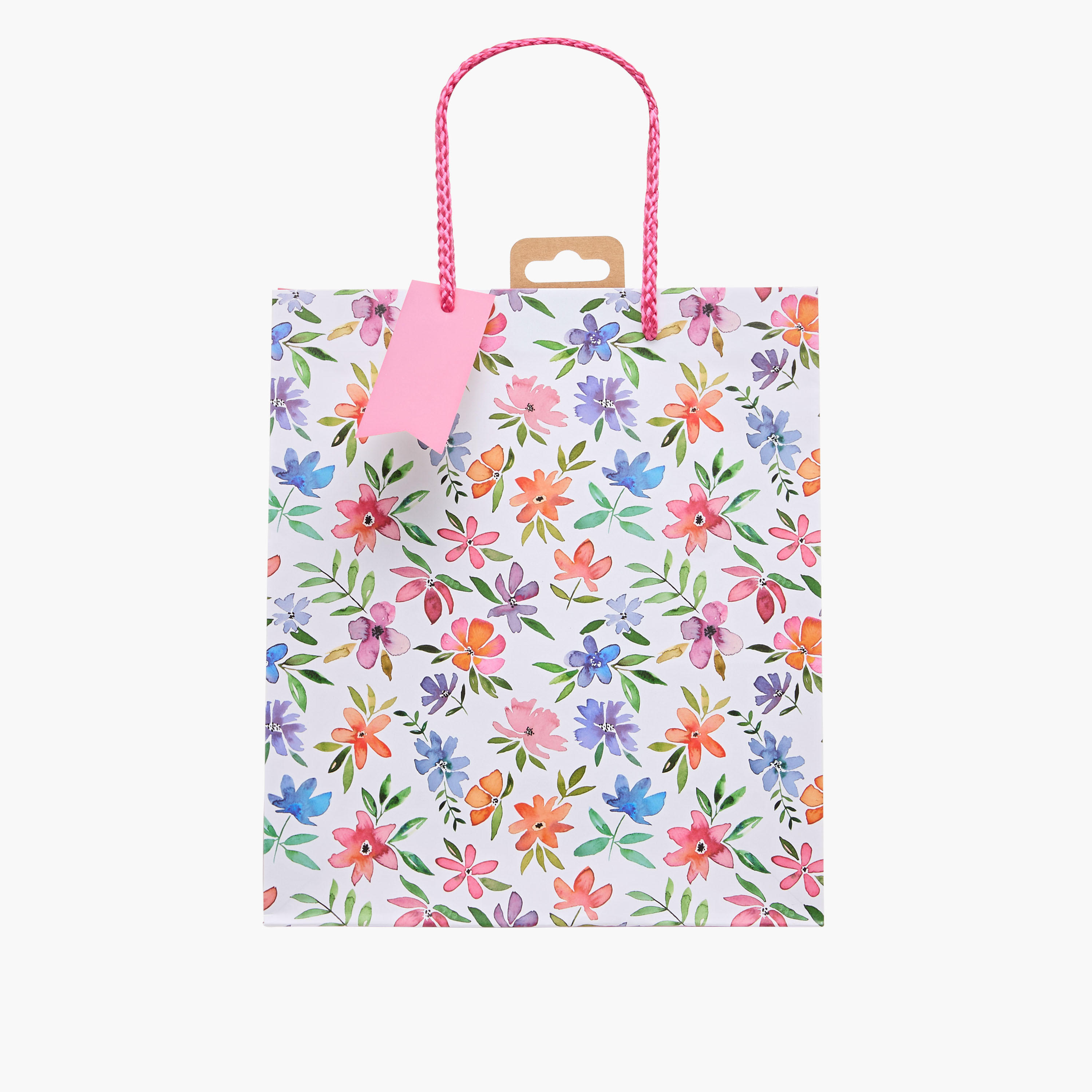 Eurowrap Floral Print Paper Gift Bag - 10x22x25 cms-household-giftingaccessories-giftings-image-1
