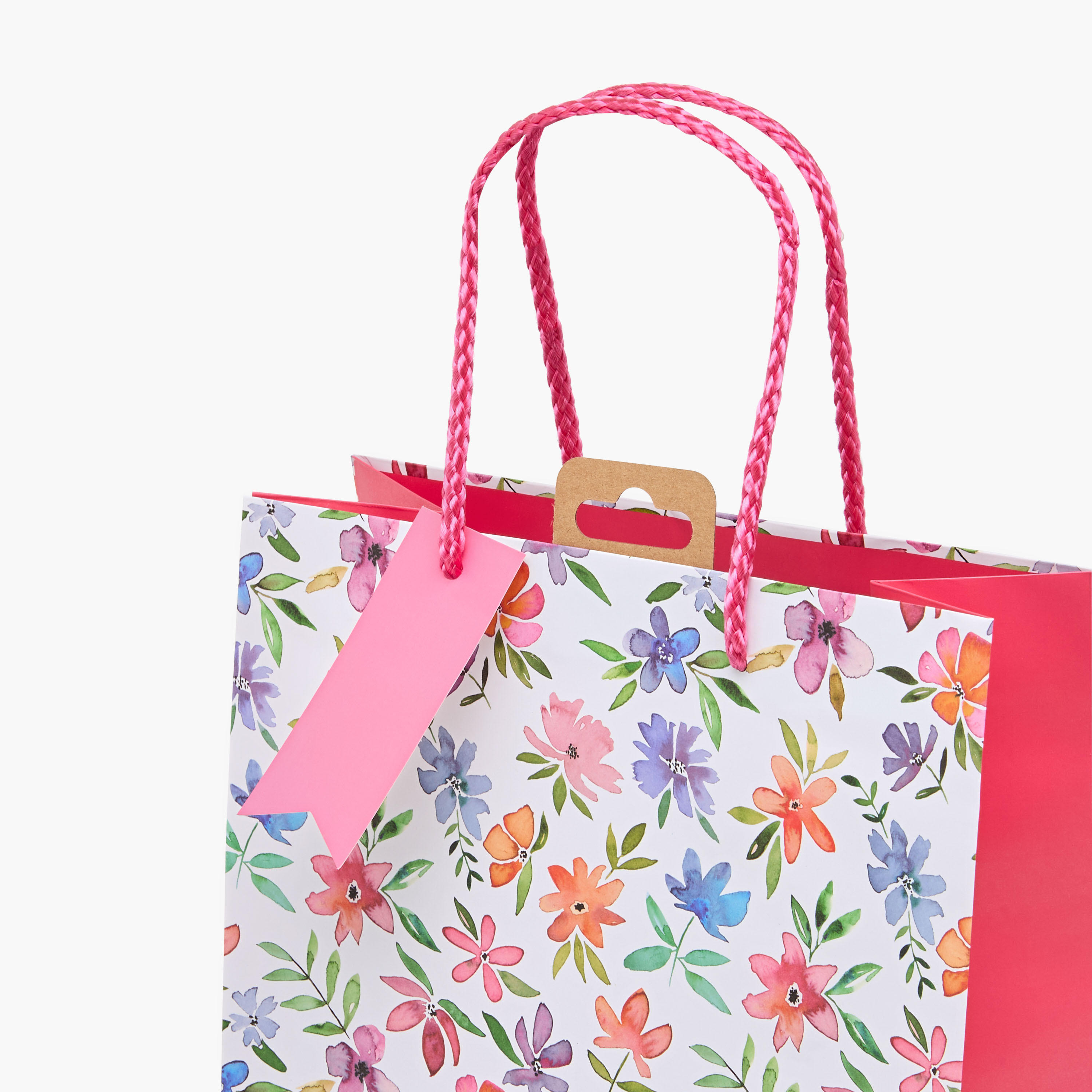 Eurowrap Floral Print Paper Gift Bag - 10x22x25 cms-household-giftingaccessories-giftings-image-3