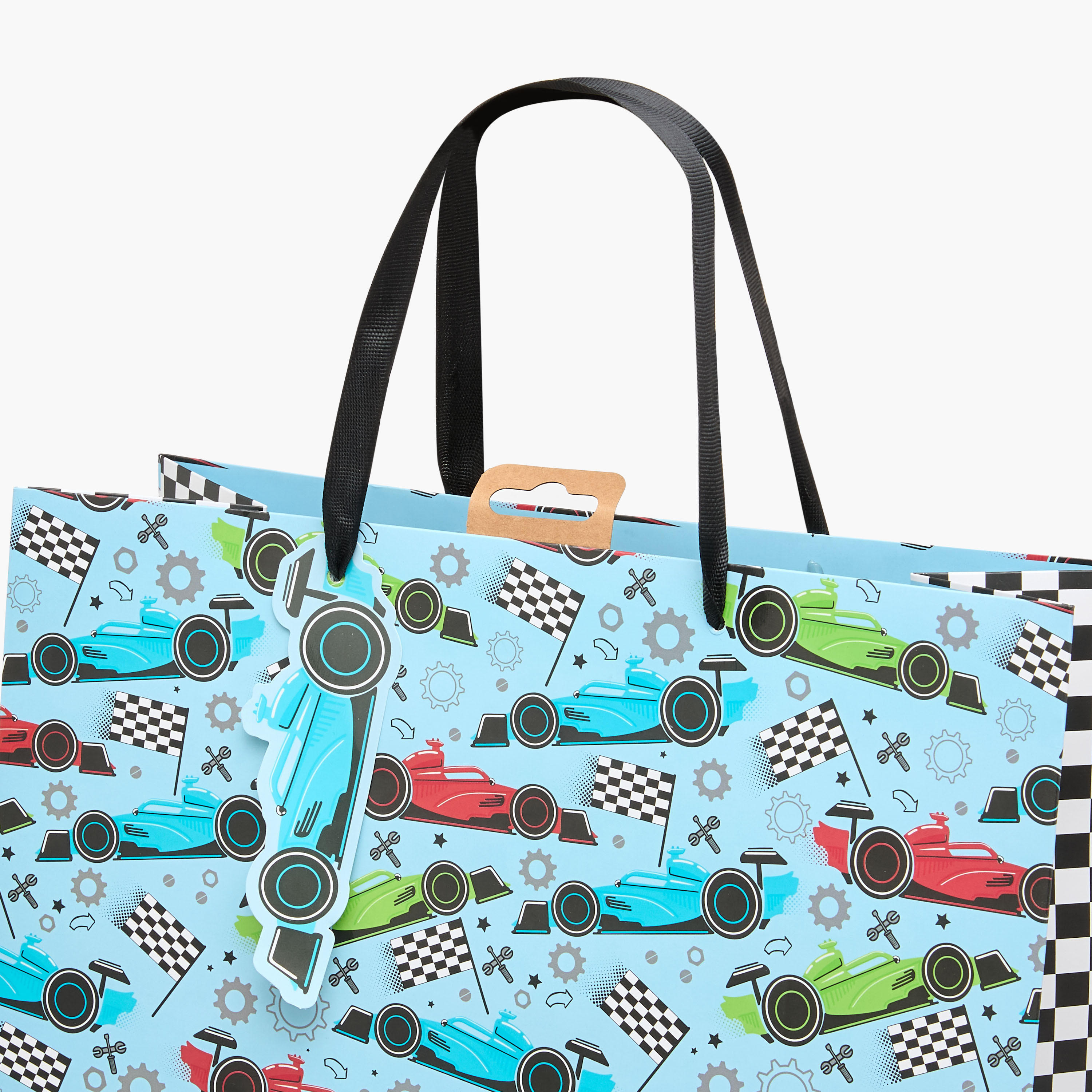 Eurowrap Car Print Gift Bag - 33x0.4x46 cms-household-giftingaccessories-giftings-image-3