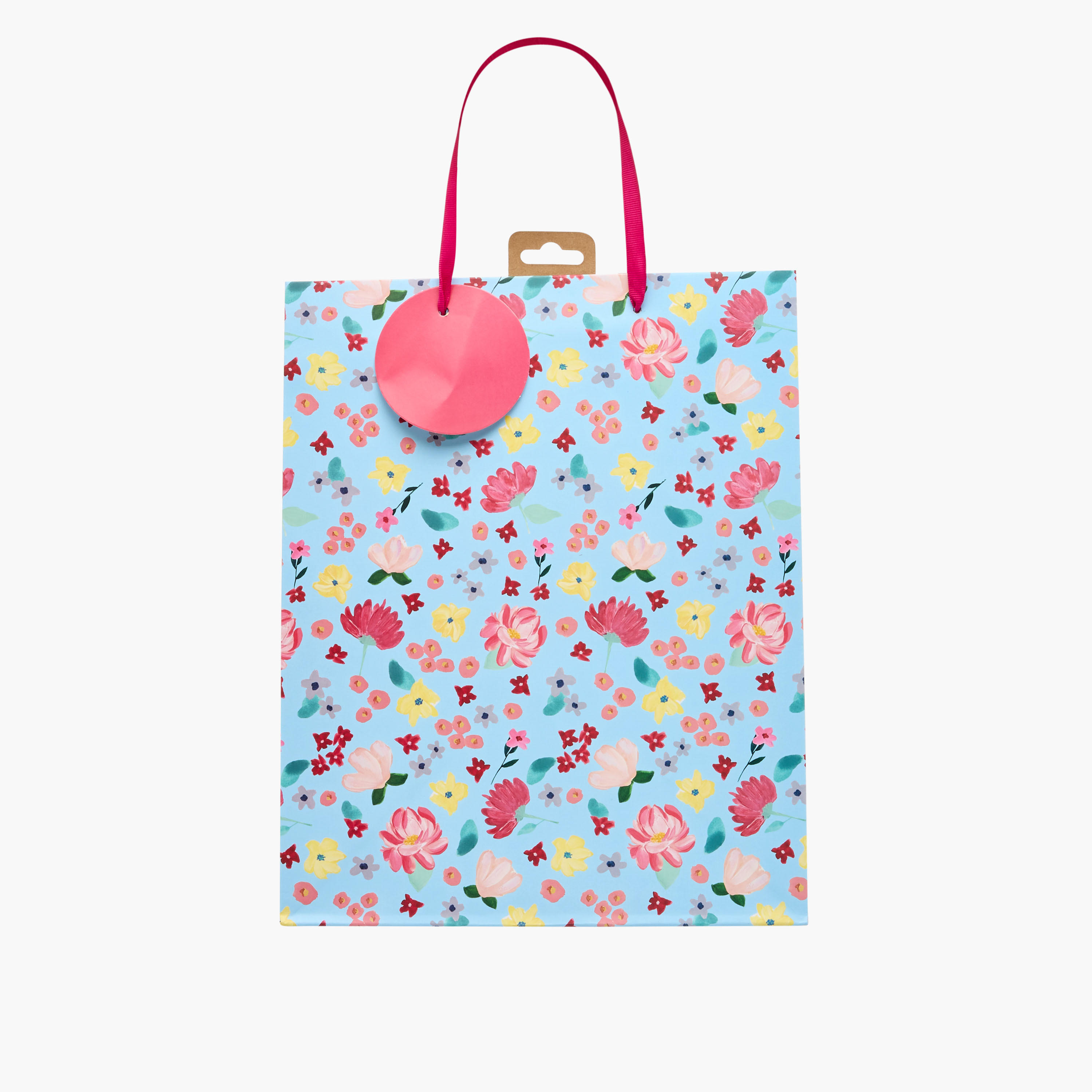 Eurowrap Floral Print Gift Bag - 27x0.4x33 cms-household-giftingaccessories-giftings-image-1