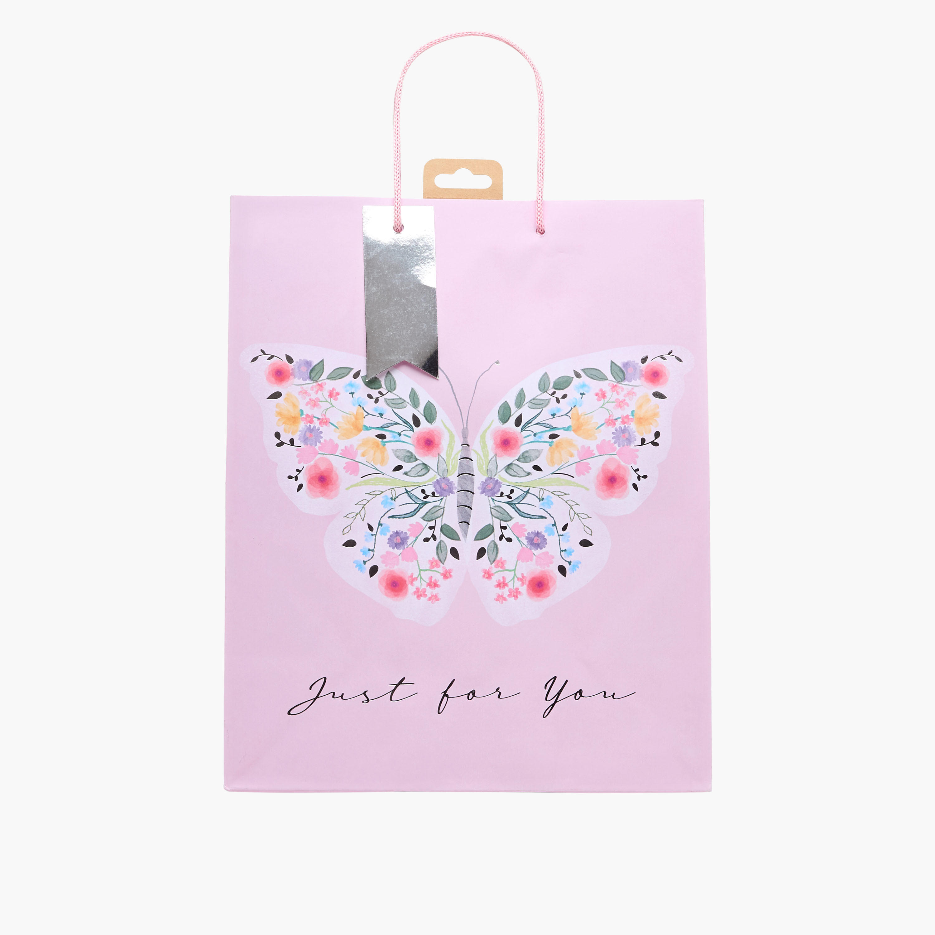 Eurowrap Butterfly Print Gift Bag - 27x0.4x33 cms-household-giftingaccessories-giftings-image-1