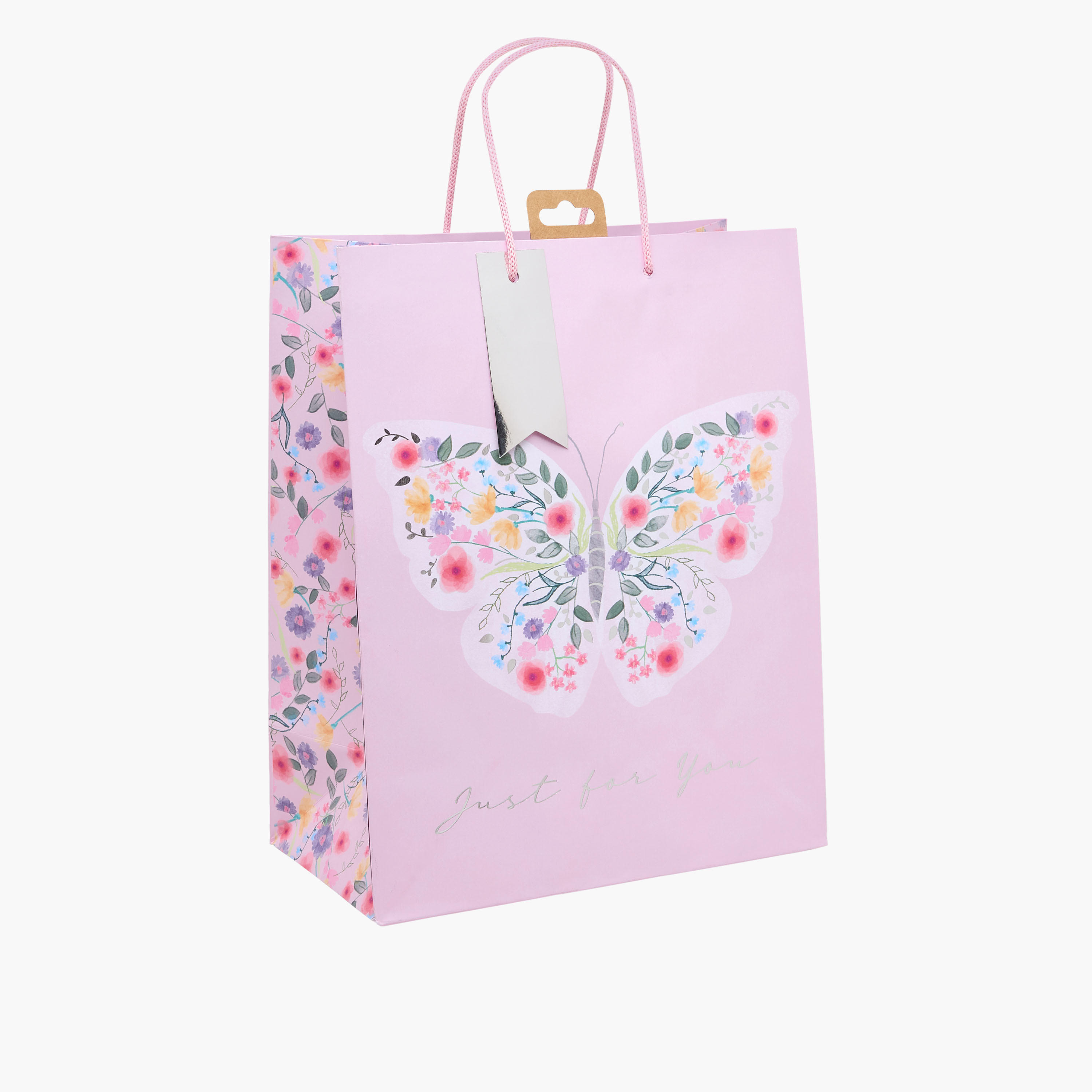 Eurowrap Butterfly Print Gift Bag - 27x0.4x33 cms-household-giftingaccessories-giftings-image-2