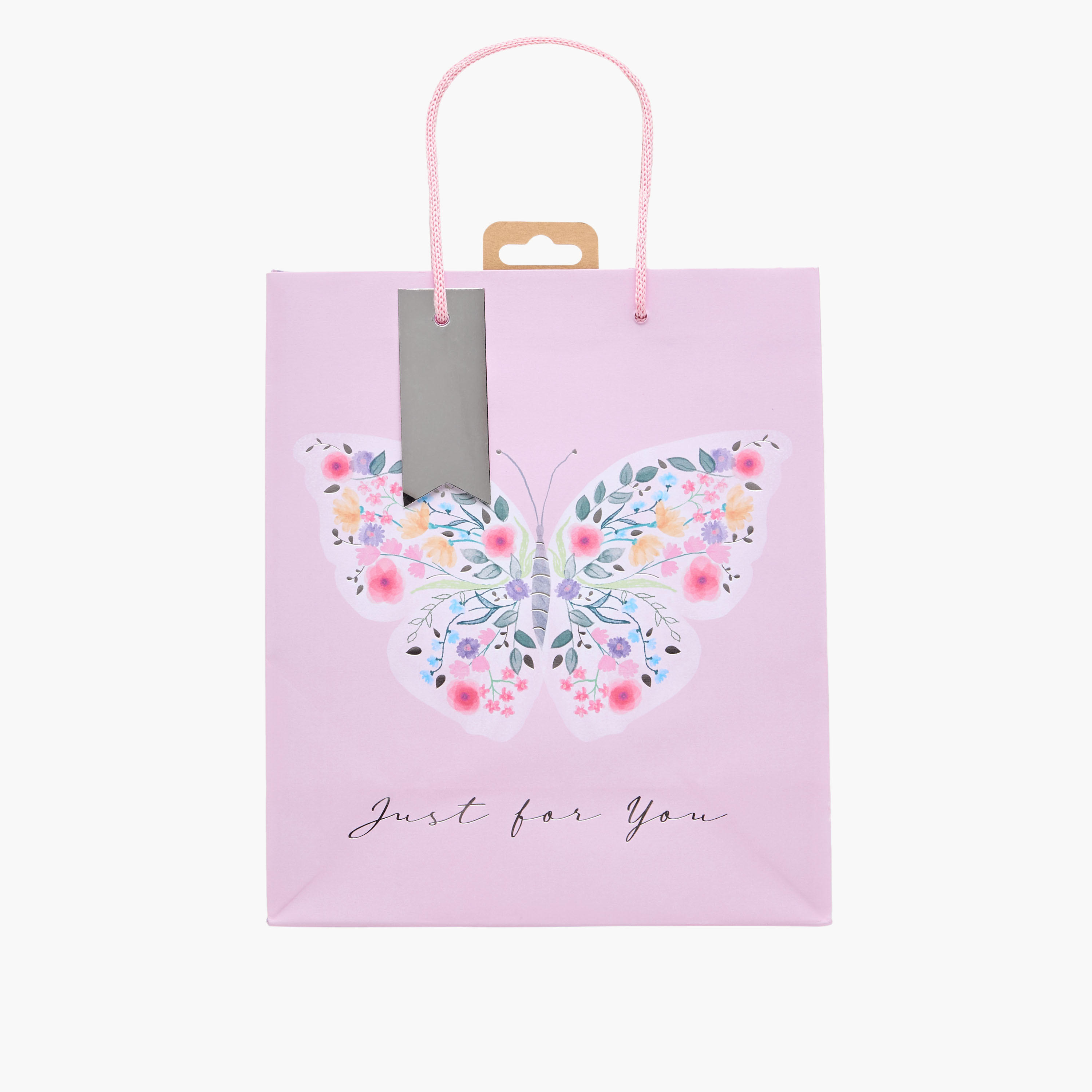 Eurowrap Butterfly Print Gift Bag - 22x0.4x25 cms-household-giftingaccessories-giftings-image-1