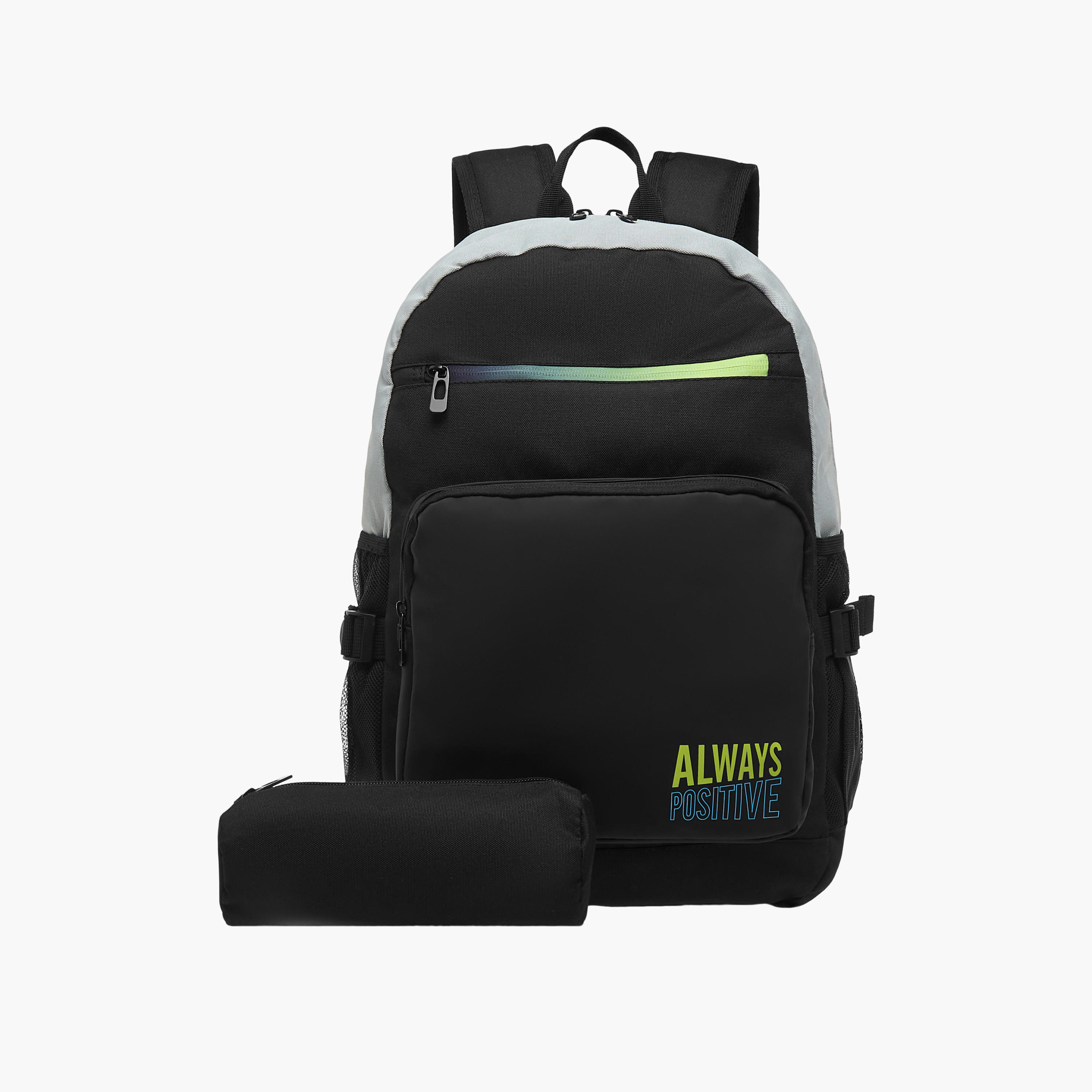 Royal Sac Slogan Print Backpack with Adjustable Straps and Zip Closure - 43x30x15 cms-school-bagsandbackpacks-backpacks-image-11