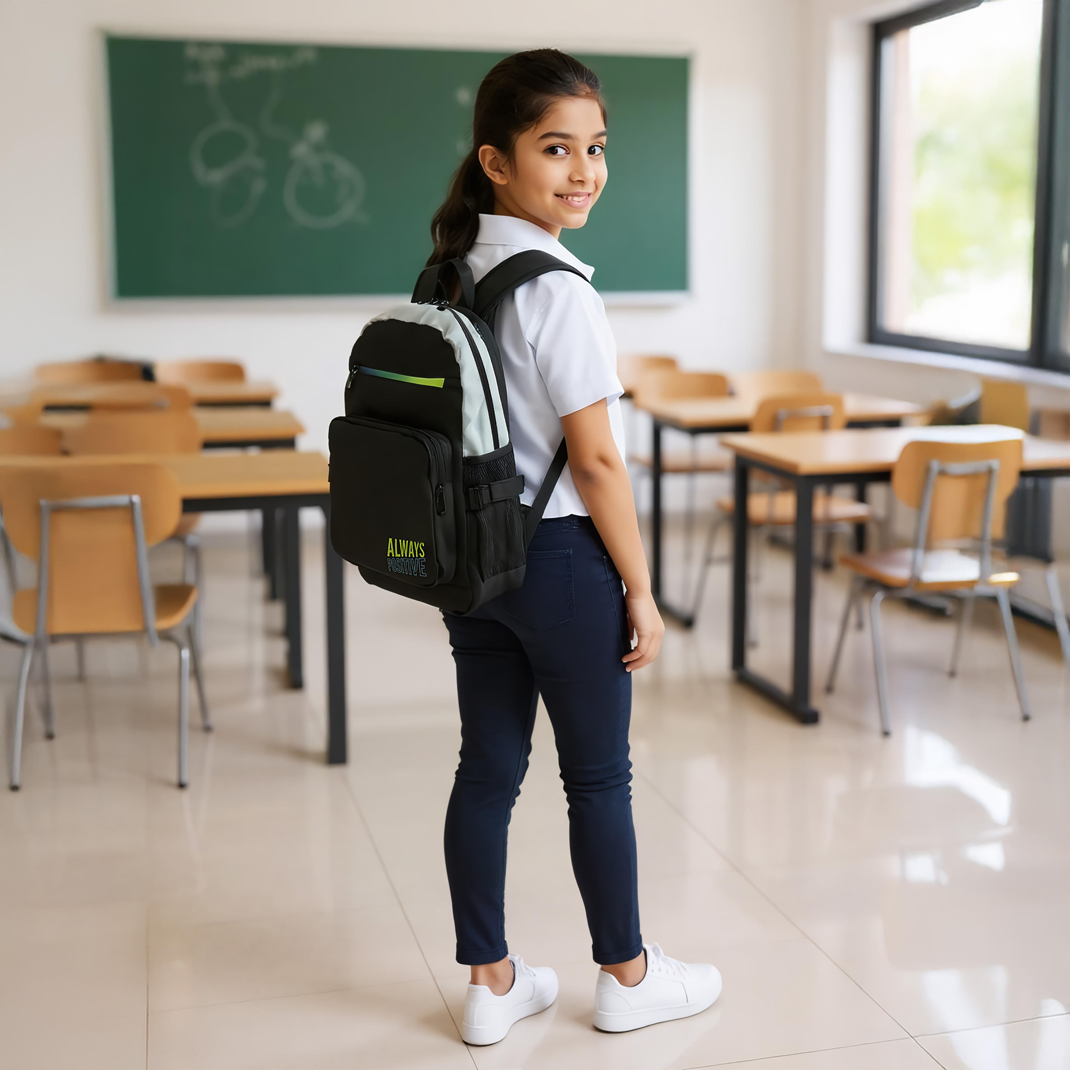 Royal Sac Slogan Print Backpack with Adjustable Straps and Zip Closure - 43x30x15 cms-school-bagsandbackpacks-backpacks-image-2