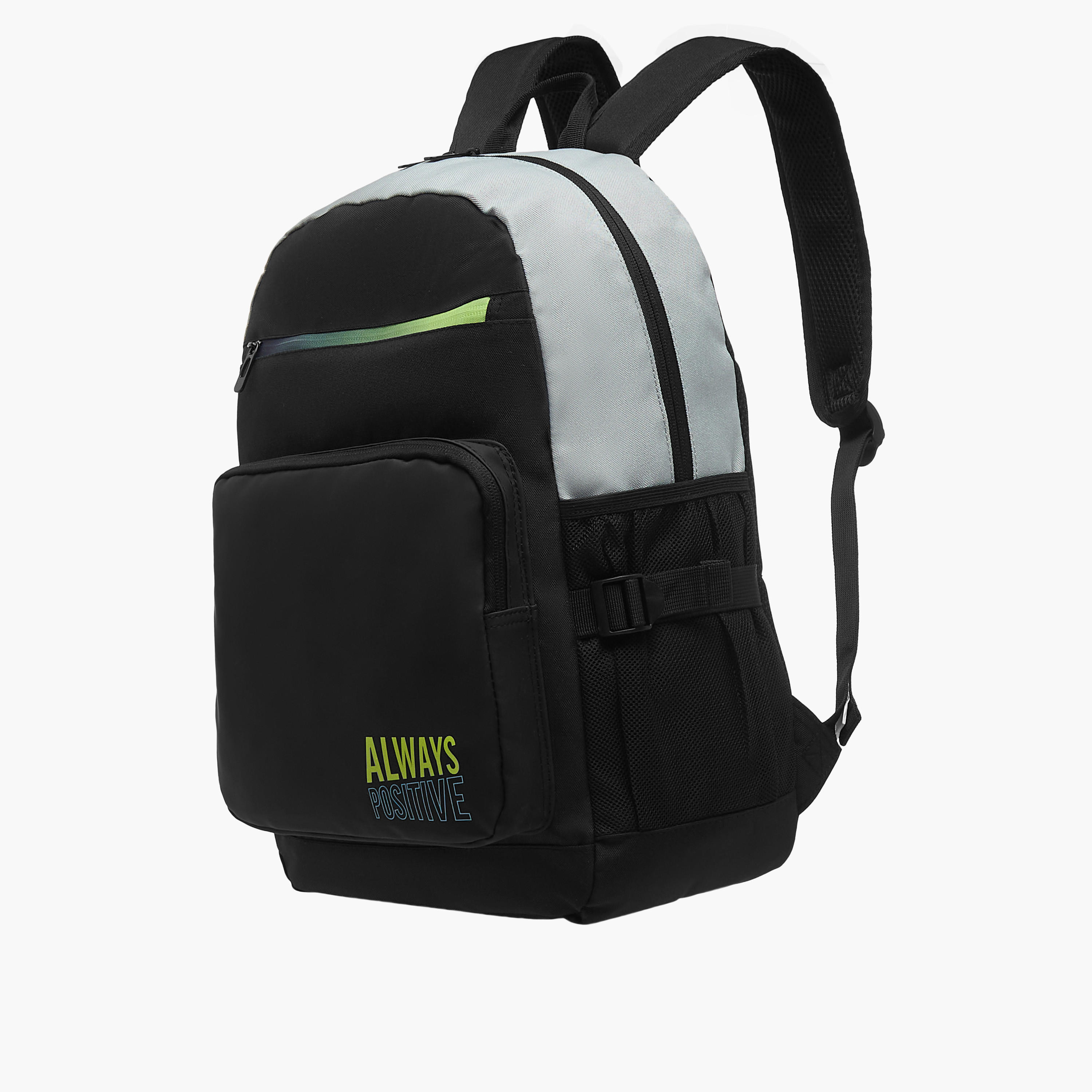 Royal Sac Slogan Print Backpack with Adjustable Straps and Zip Closure - 43x30x15 cms-school-bagsandbackpacks-backpacks-image-4