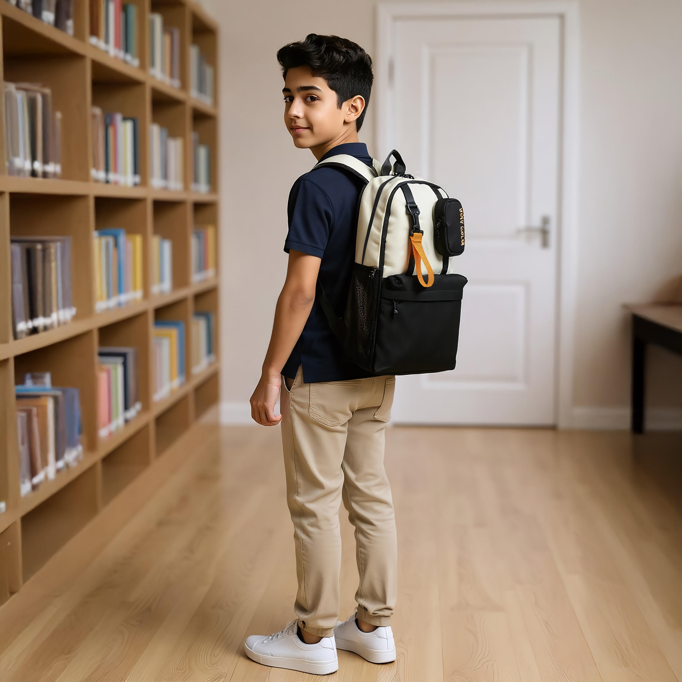 شنطة ظهر بطبعات شعار و حمّالات كتف قابلة للتعديل 18 بوصة من رويال ساك - 45x29x14 سم-school-bagsandbackpacks-backpacks-image-3