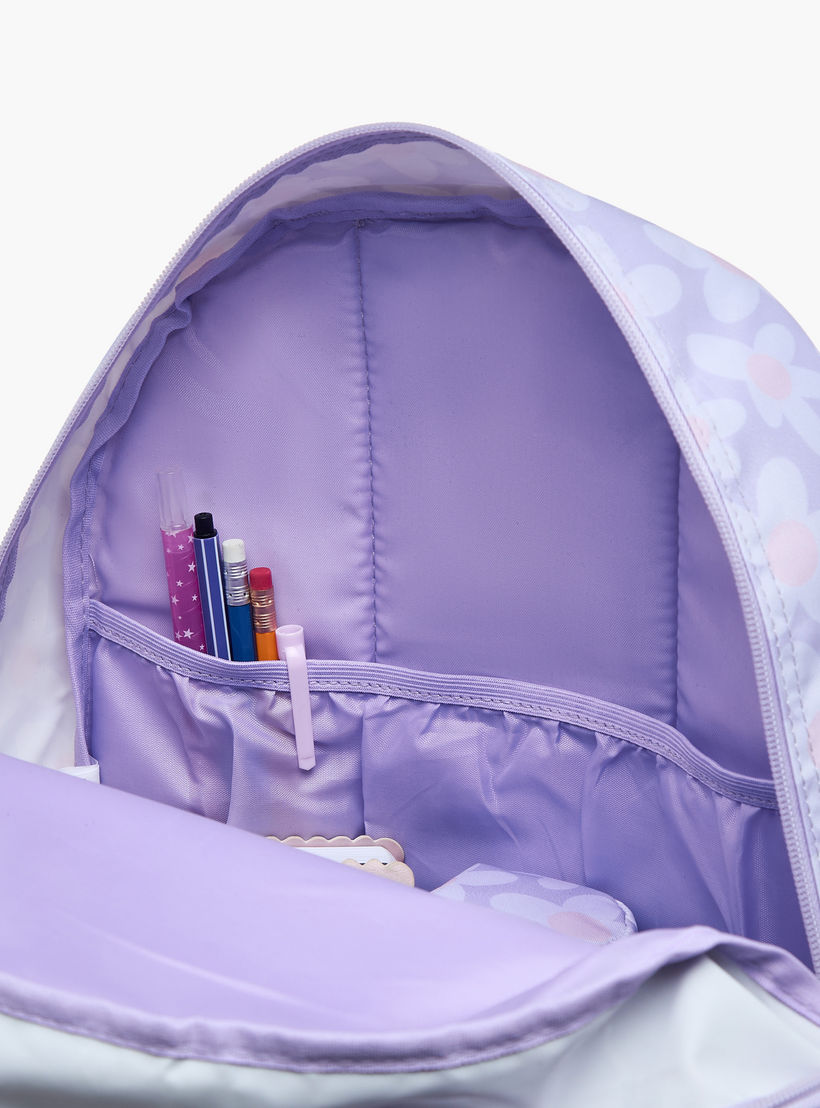 Royal Sac Floral Print 17-inch Backpack with Shoulder Straps - 43x33x16 cms-school-bagsandbackpacks-sets-image-11