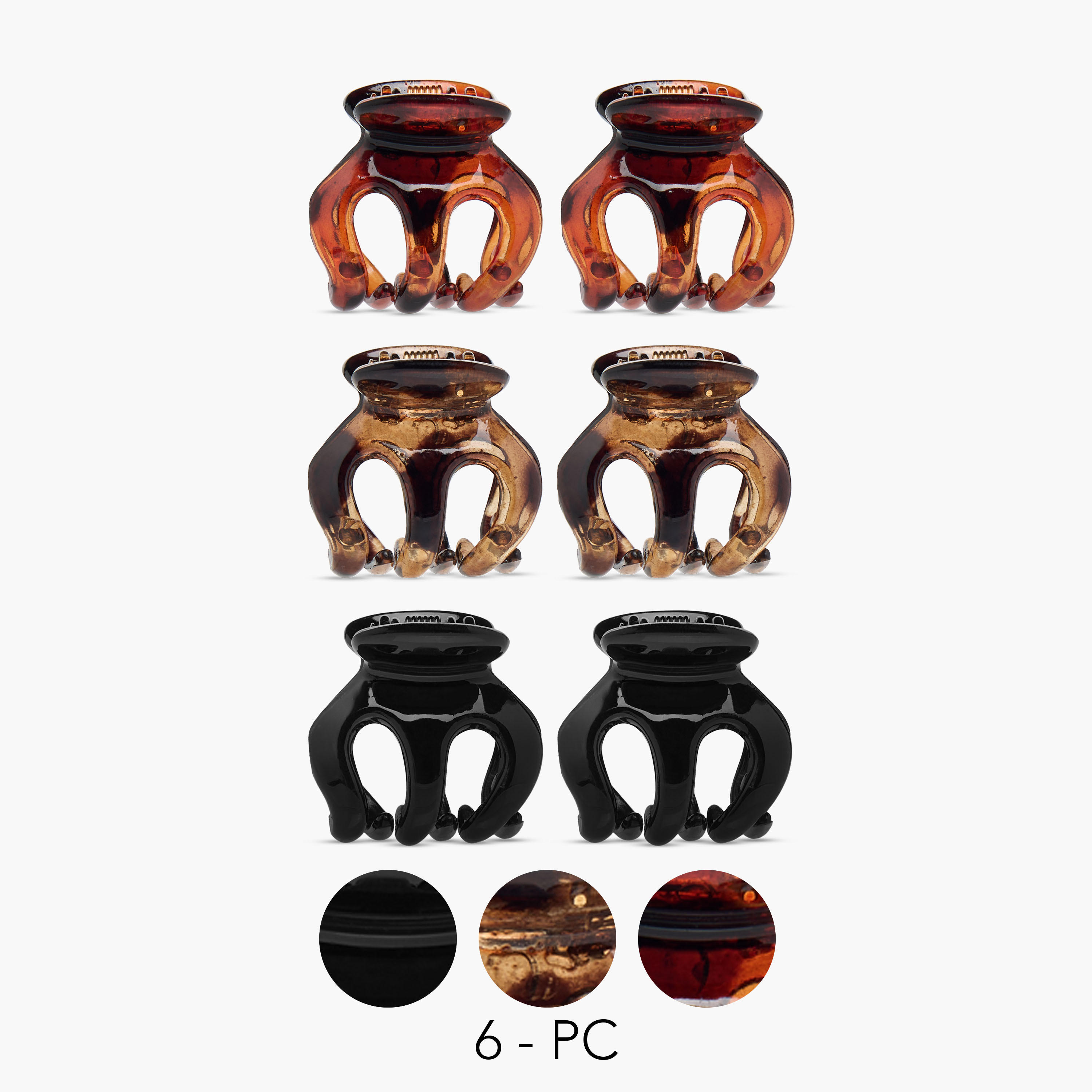 Solid Hair Clamp - Set of 6-women-hairaccessories-clamps-image-1