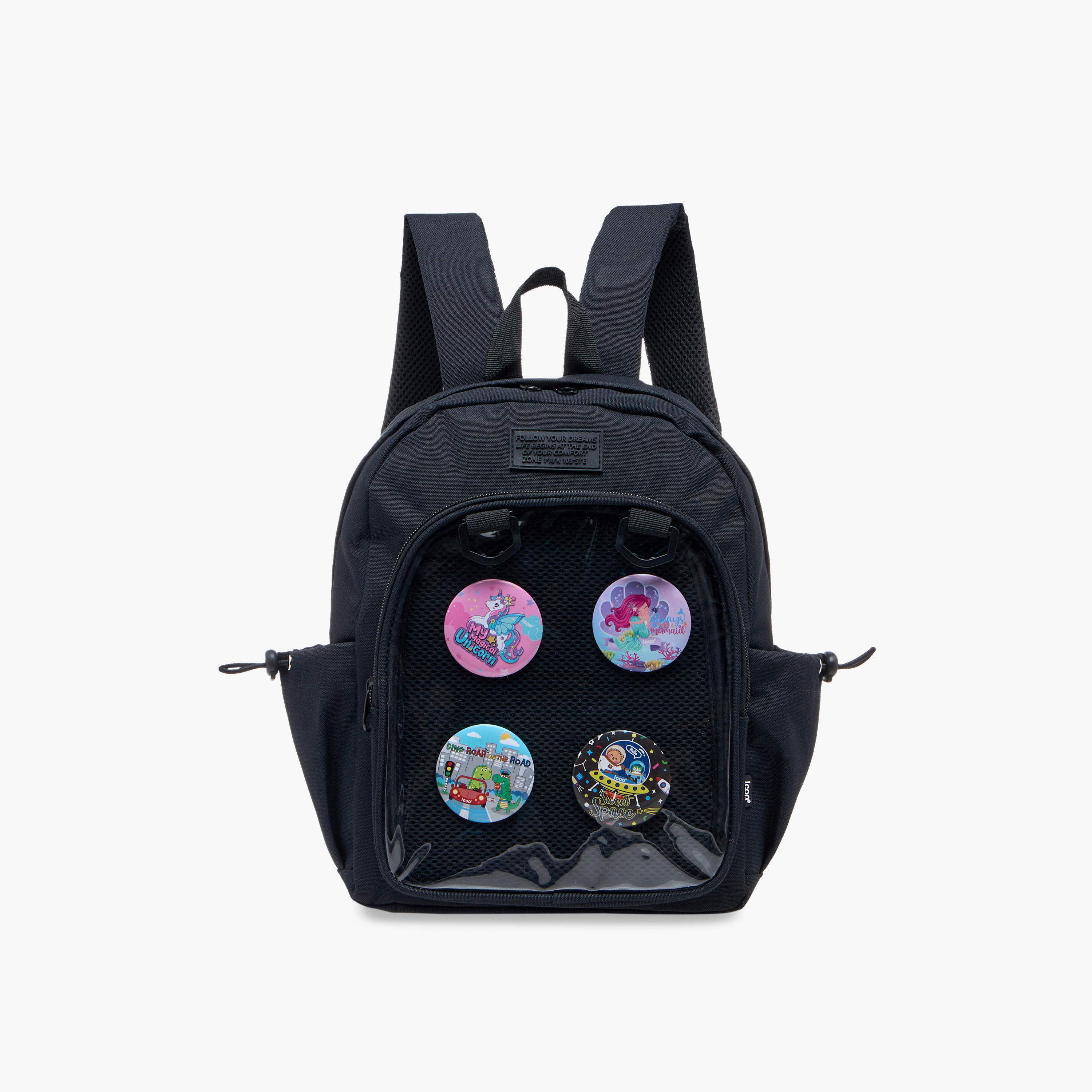 icon Cartoon Print Backpack with Adjustable Straps and Zip Closure - 33x25x11 cms-school-bagsandbackpacks-backpacks-image-1