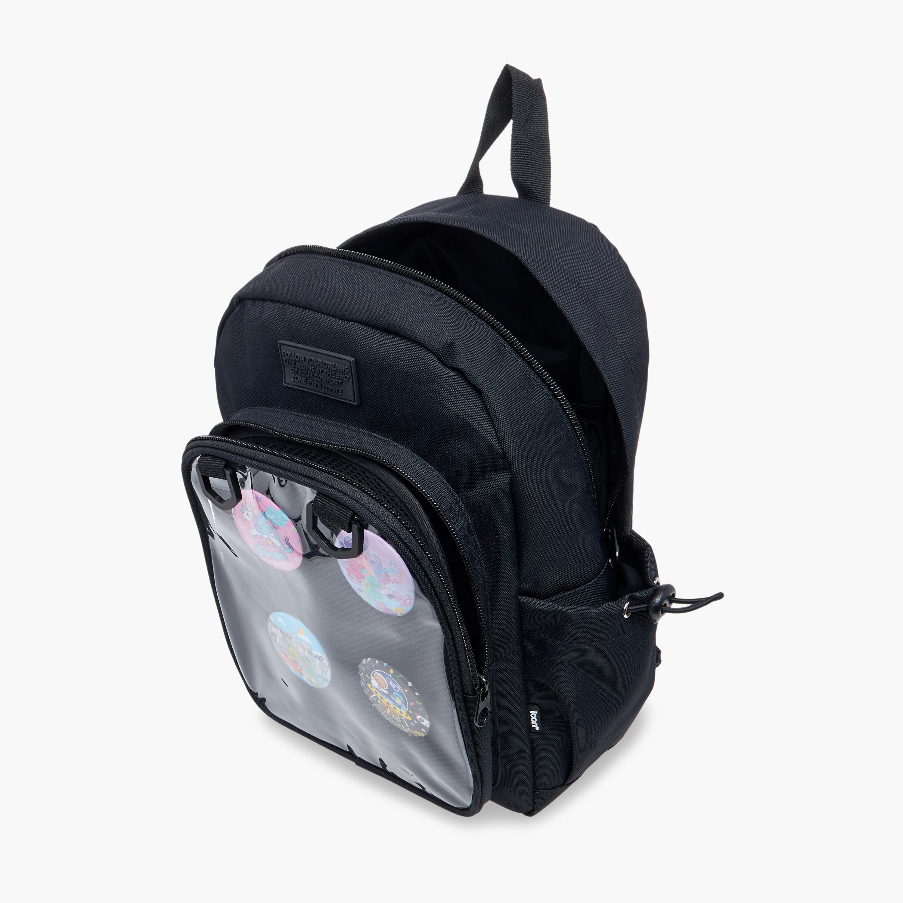 icon Cartoon Print Backpack with Adjustable Straps and Zip Closure - 33x25x11 cms-school-bagsandbackpacks-backpacks-image-6