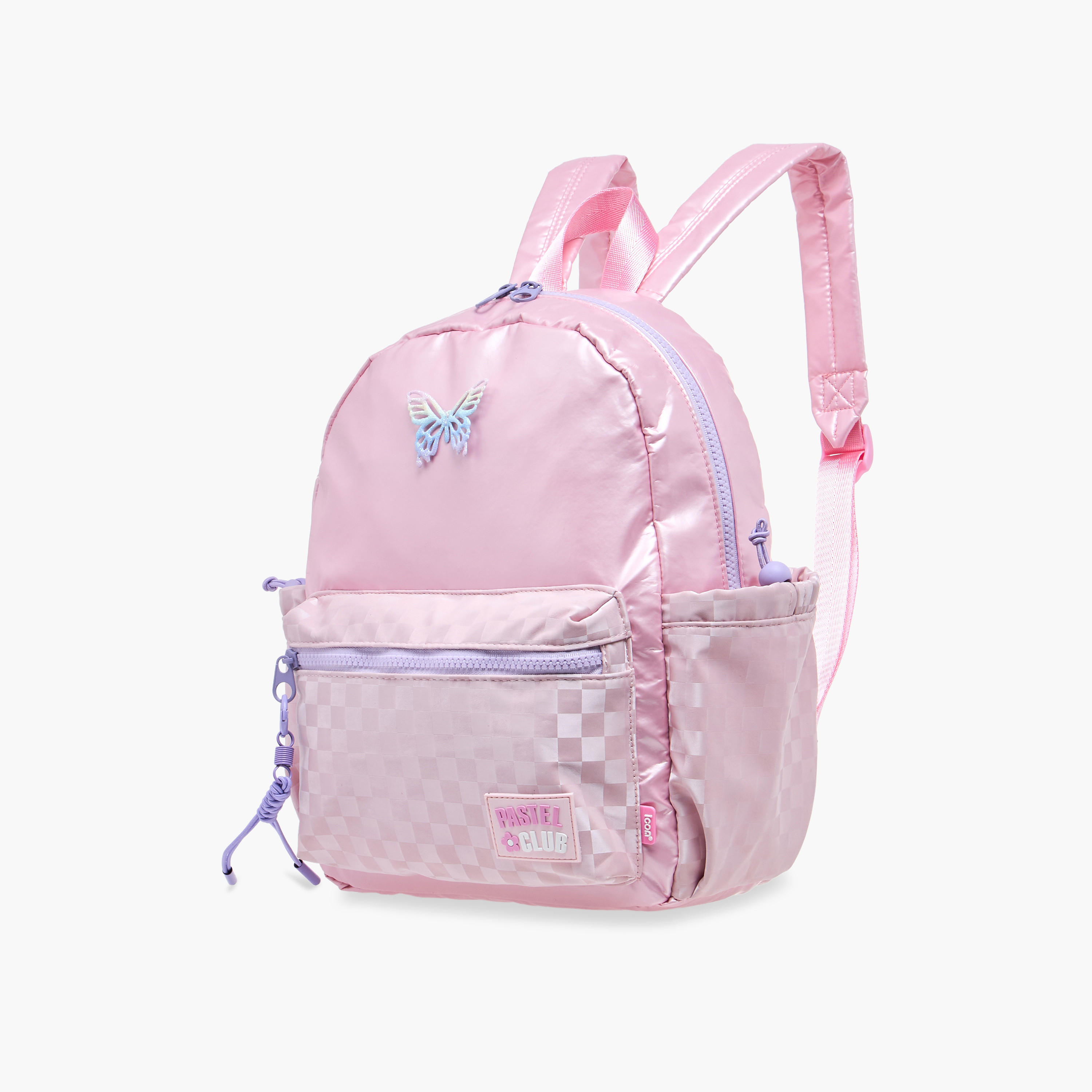 icon Butterfly Accent Backpack with Adjustable Straps and Zip Closure -  33x25x11 cms-school-bagsandbackpacks-backpacks-image-2