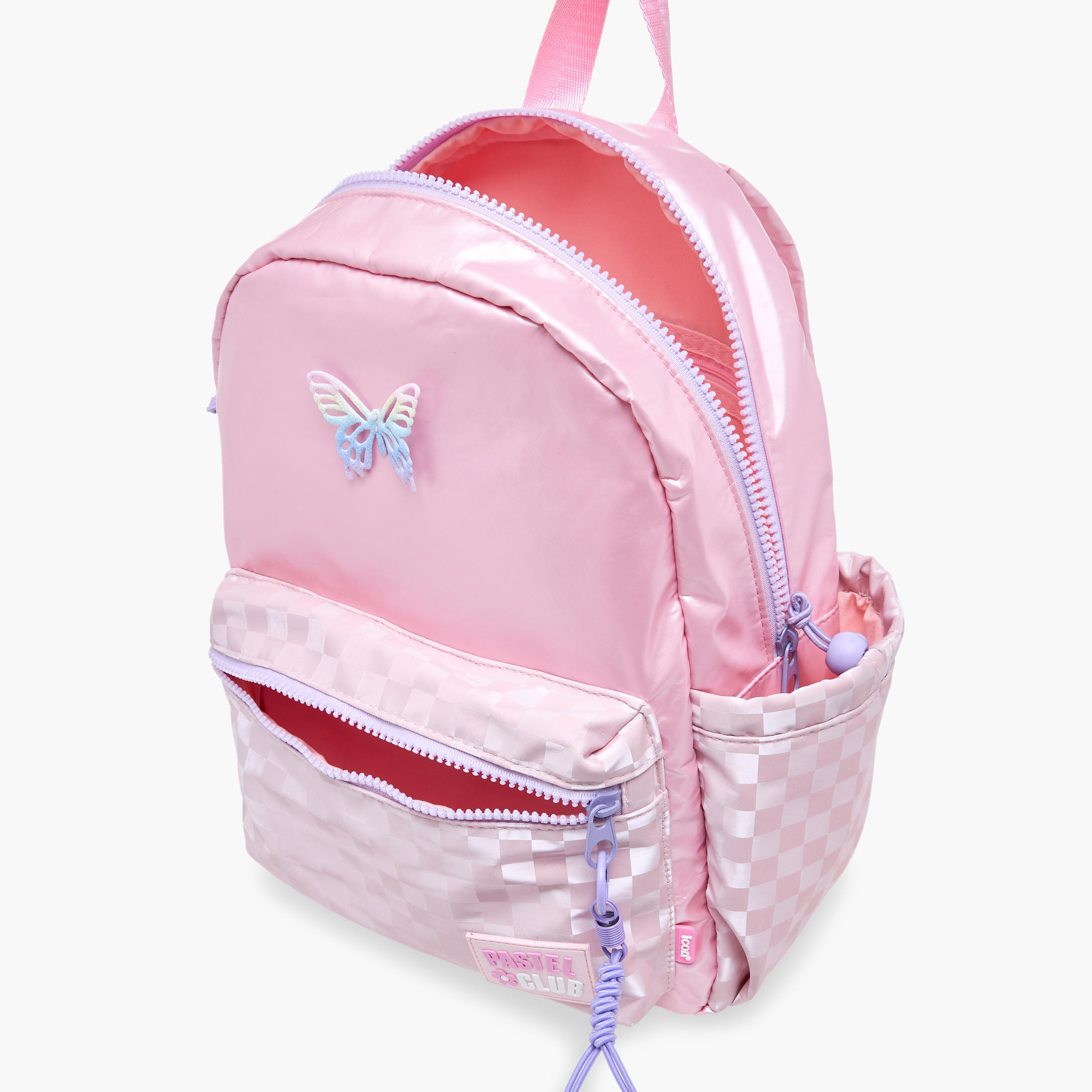 icon Butterfly Accent Backpack with Adjustable Straps and Zip Closure -  33x25x11 cms-school-bagsandbackpacks-backpacks-image-6