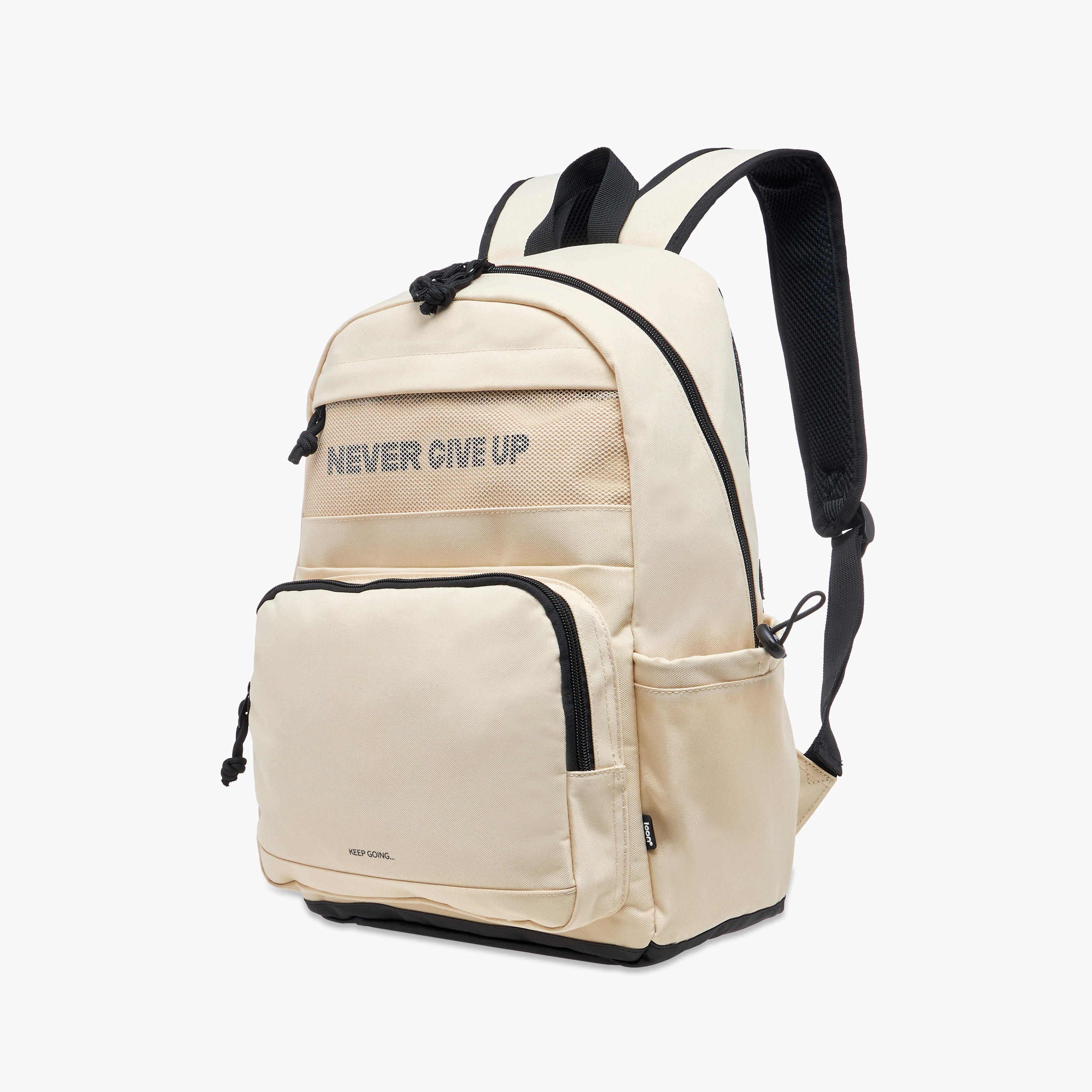 icon Slogan Print Backpack with Adjustable Straps and Zip Closure -  43x31x15 cms-school-bagsandbackpacks-backpacks-image-2