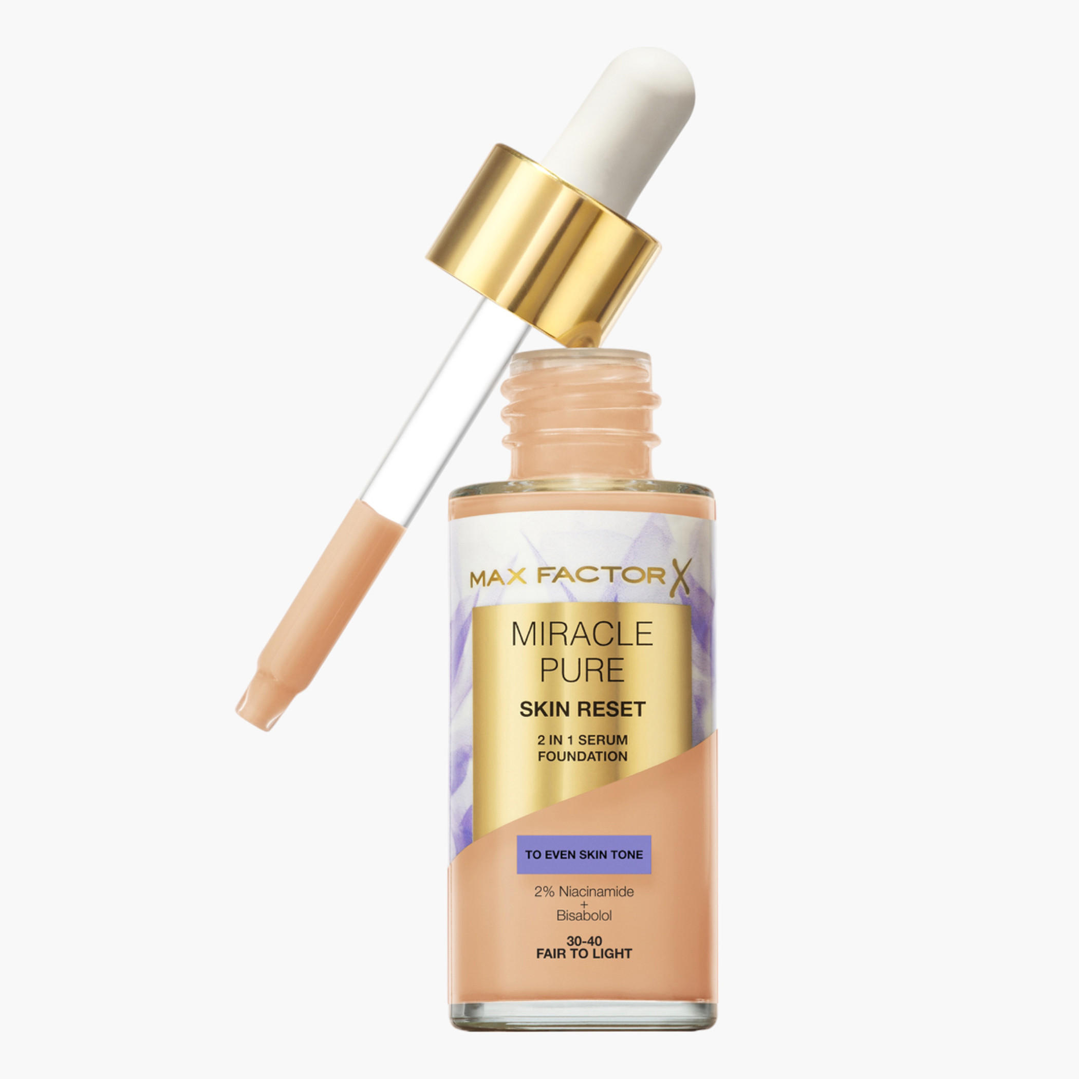 سيروم أساس تجديد البشرة 2 في 1 ميراكل بيور من ماكس فاكتور - 30 مل-beautyandpersonalcare-makeup-face-foundations-image-1