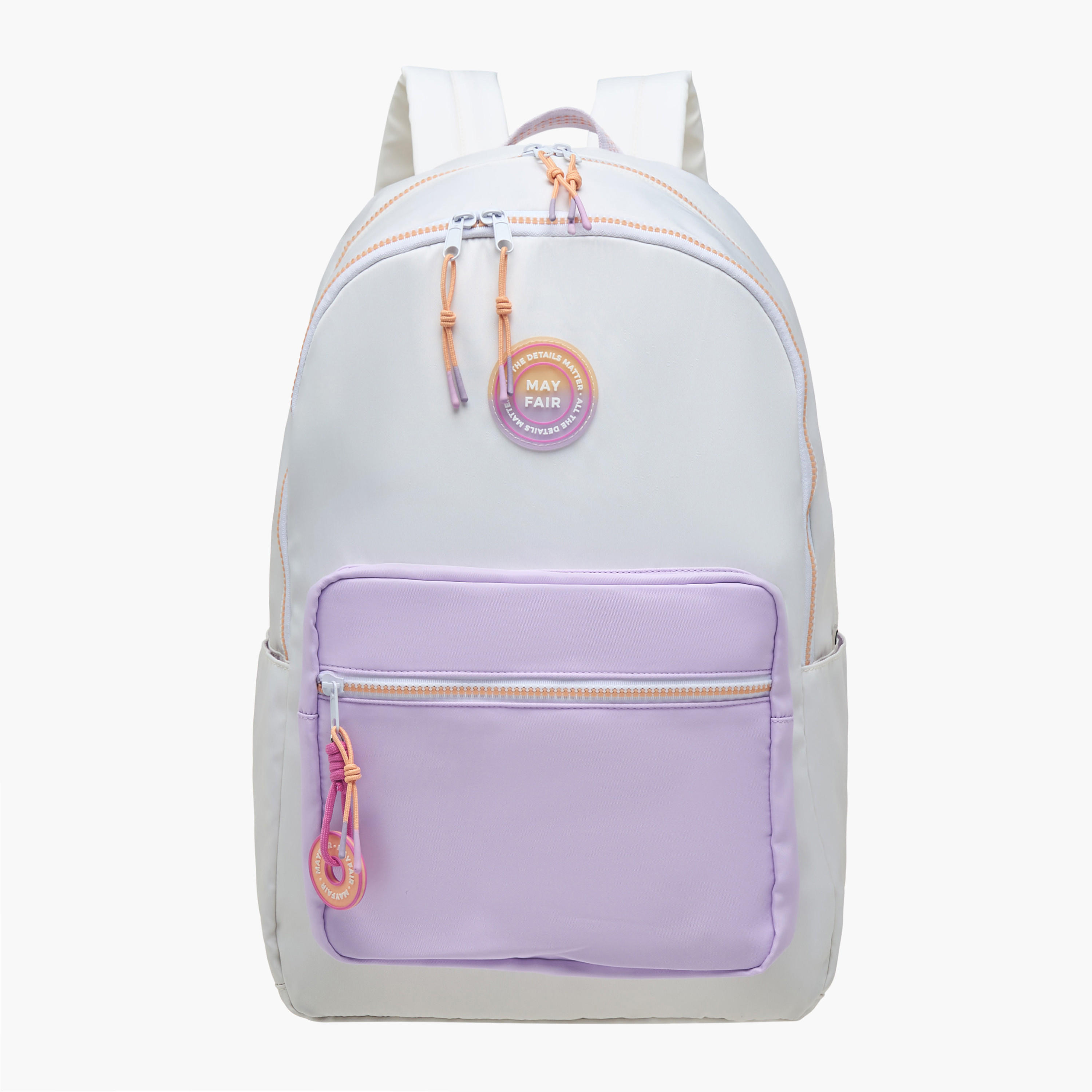 شنطة ظهر بقوالب ملونة وحمّالات قابلة للتعديل وسحاب إغلاق من مايفير - 45x31x17 سم-school-bagsandbackpacks-backpacks-image-1