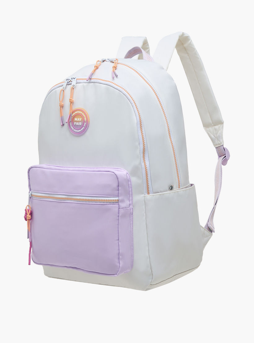 شنطة ظهر بقوالب ملونة وحمّالات قابلة للتعديل وسحاب إغلاق من مايفير - 45x31x17 سم-school-bagsandbackpacks-backpacks-image-2