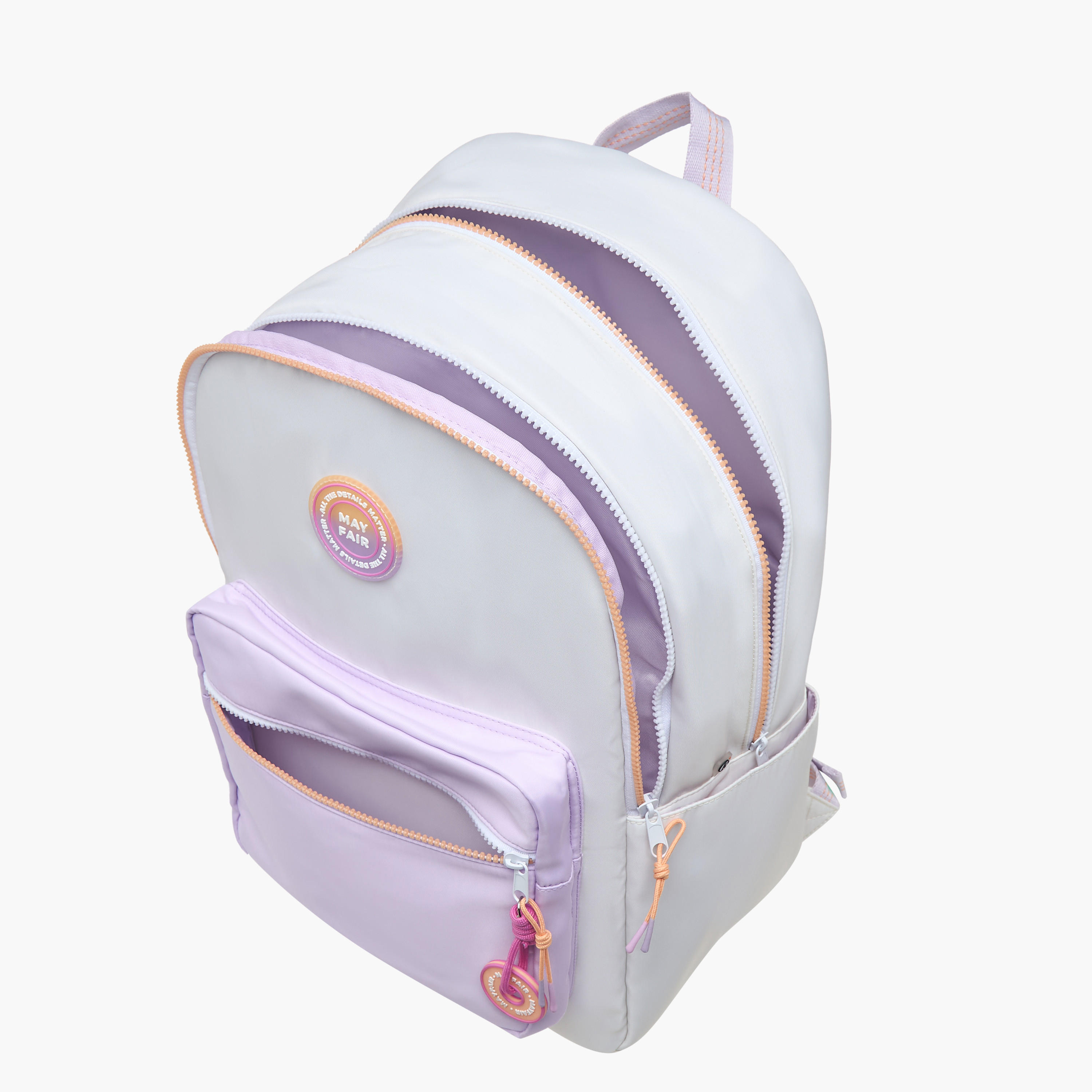 Mayfair Colourblock Backpack with Adjustable Straps and Zip Closure - 45x31x17 cms-school-bagsandbackpacks-backpacks-image-8