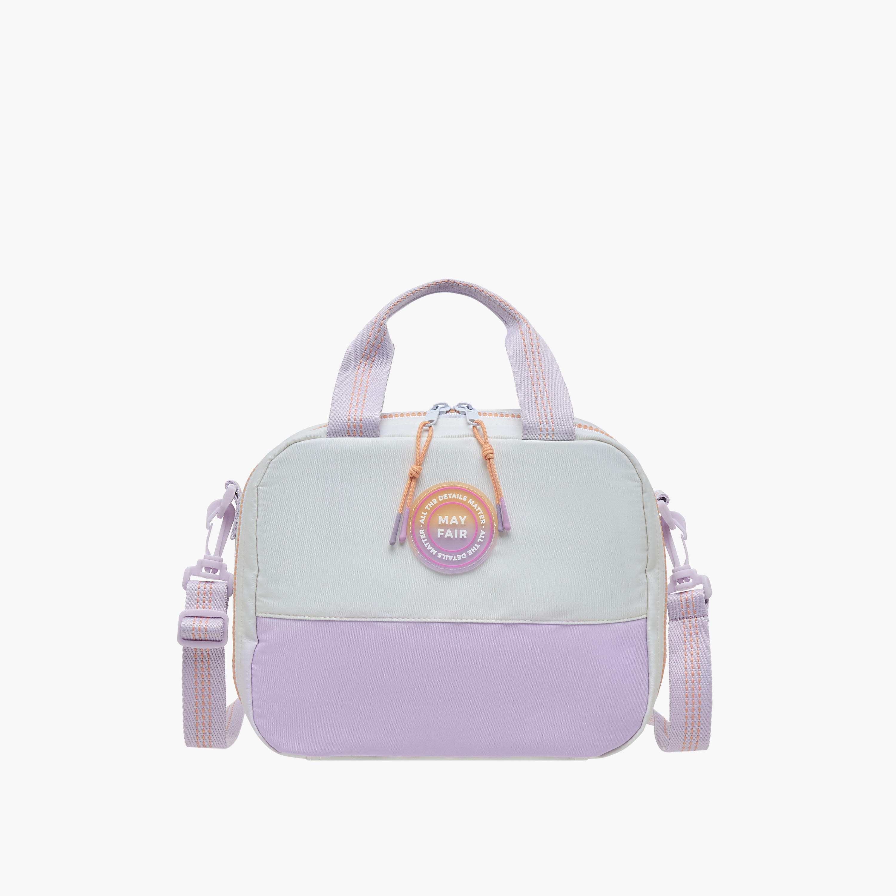 Mayfair Solid Lunch Bag with Zip Closure and Detachable Strap-school-lunchessentials-lunchbags-image-1