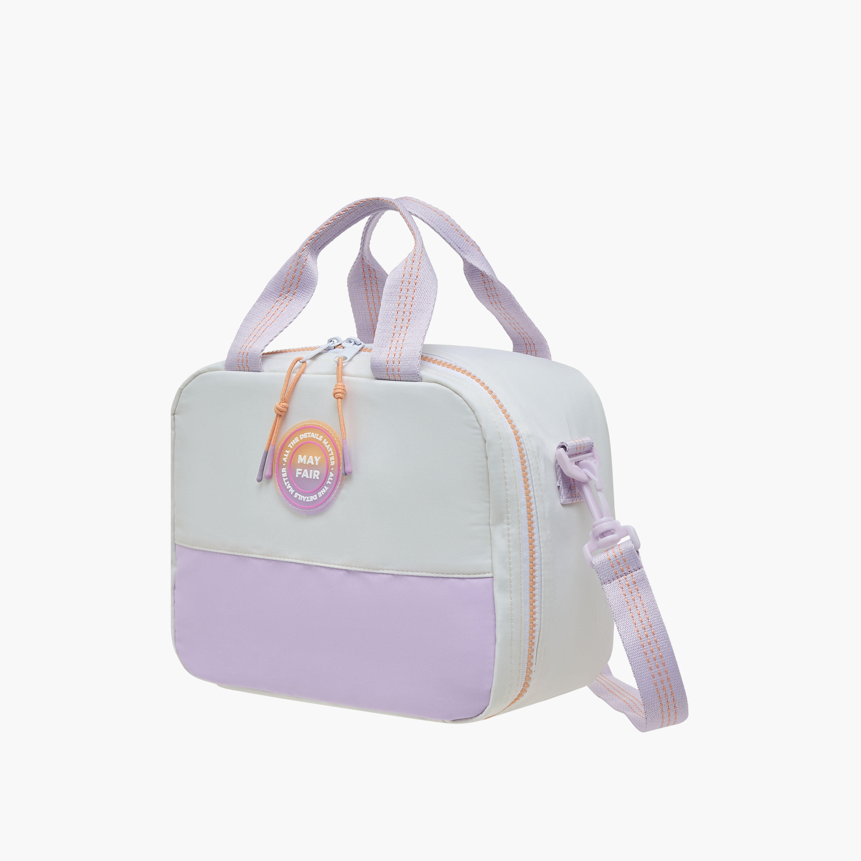 Mayfair Solid Lunch Bag with Zip Closure and Detachable Strap-school-lunchessentials-lunchbags-image-2