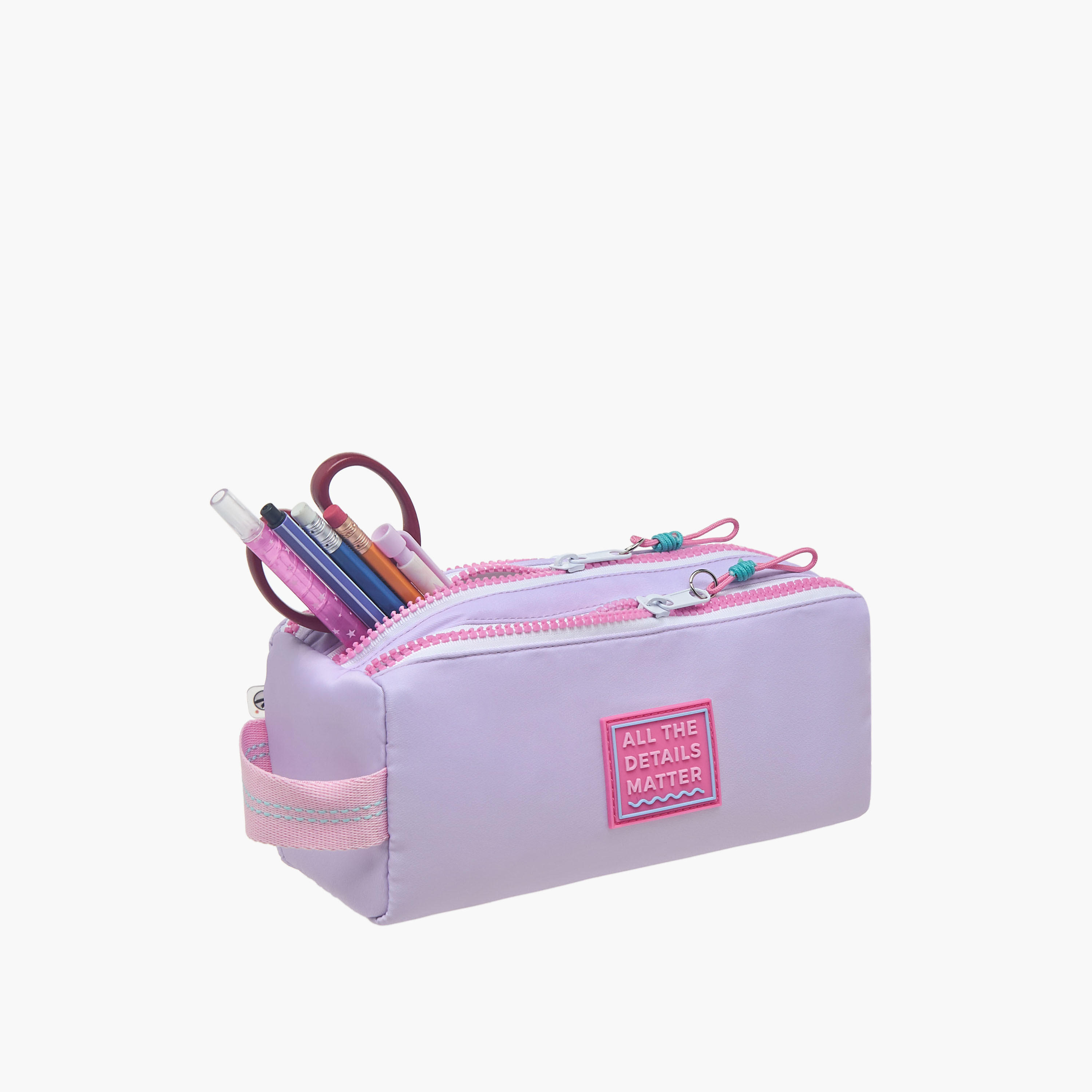 Mayfair Solid Pencil Pouch with Zip Closure-school-stationery-pencilcases-image-5