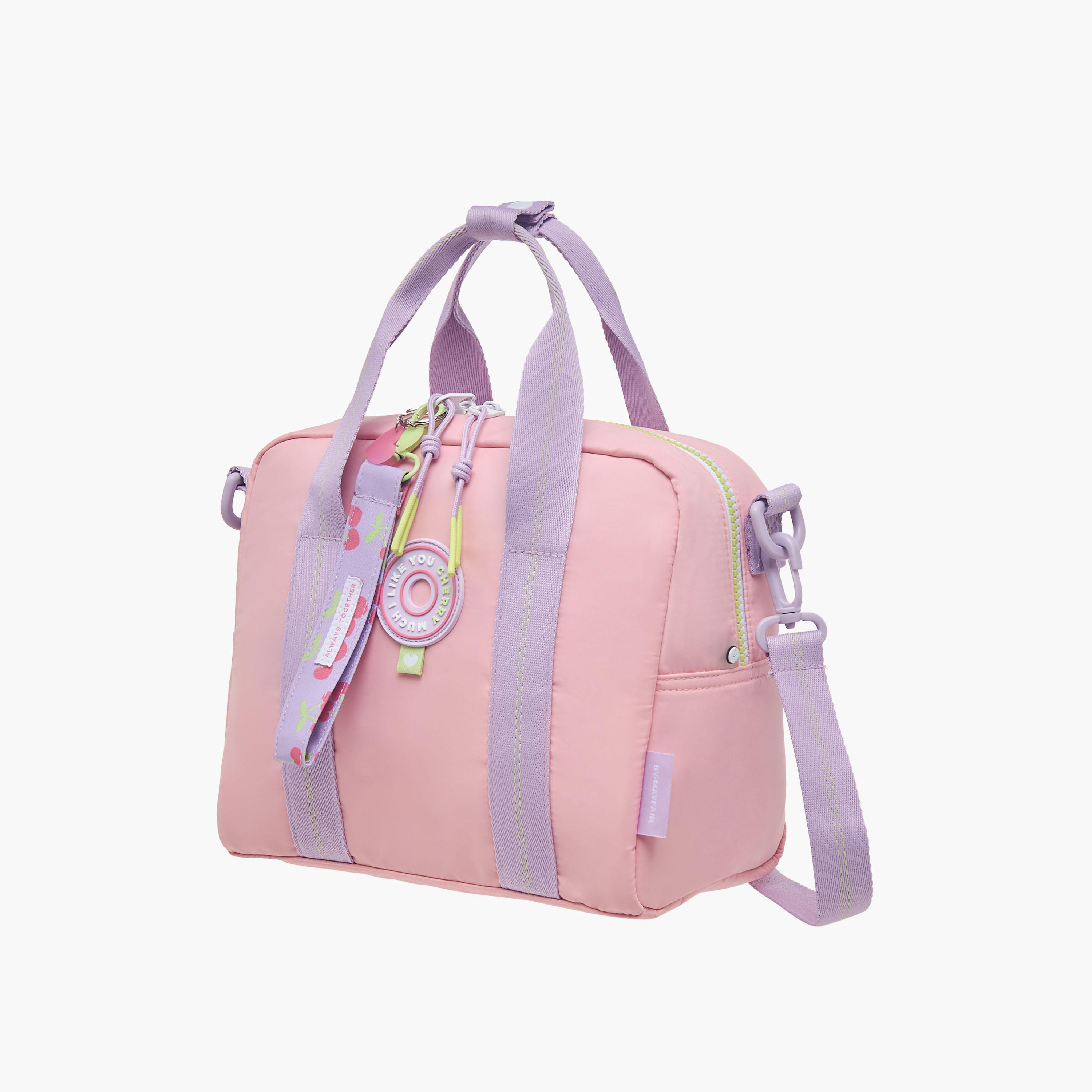 Mayfair Colourblock Lunch Bag with Zip Closure and Detachable Strap-school-lunchessentials-lunchbags-image-2