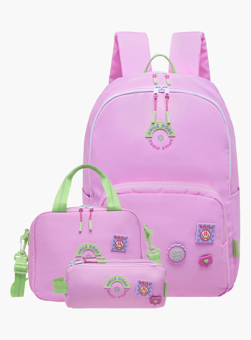 Mayfair Applique Detail Backpack with Zip Closure - 42x30x15 cm-school-bagsandbackpacks-backpacks-image-10