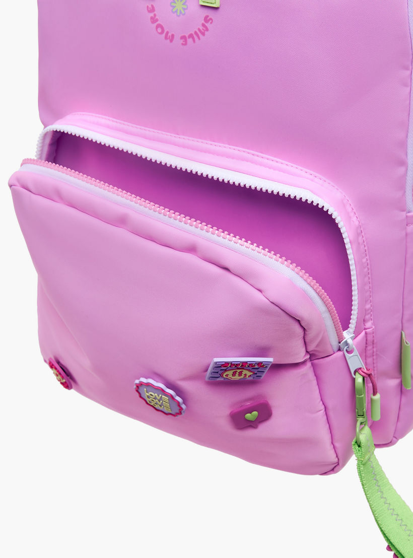 Mayfair Applique Detail Backpack with Zip Closure - 42x30x15 cm-school-bagsandbackpacks-backpacks-image-7