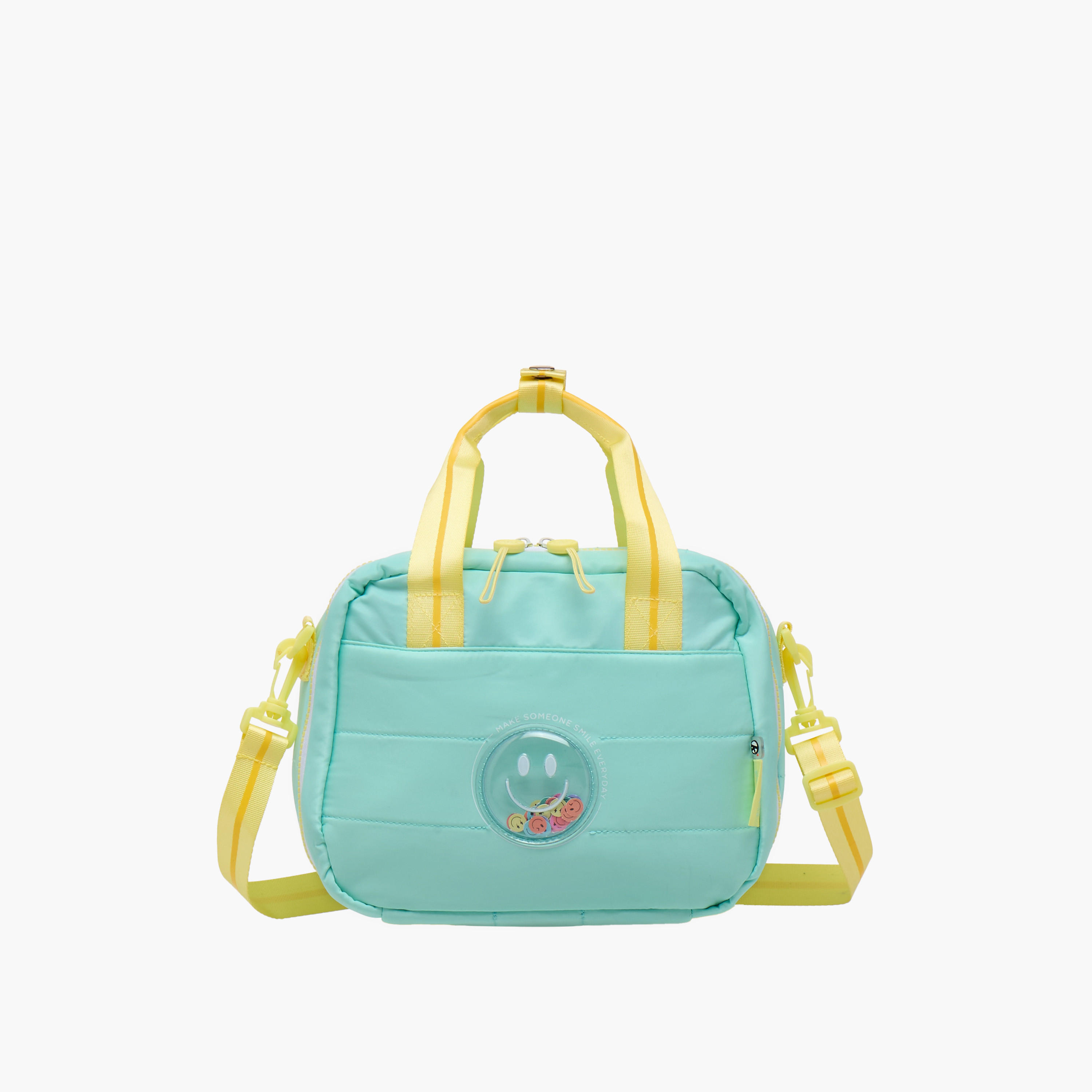 Mayfair Smiley Detail Lunch Bag with Zip Closure and Detachable Strap-school-lunchessentials-lunchbags-image-1