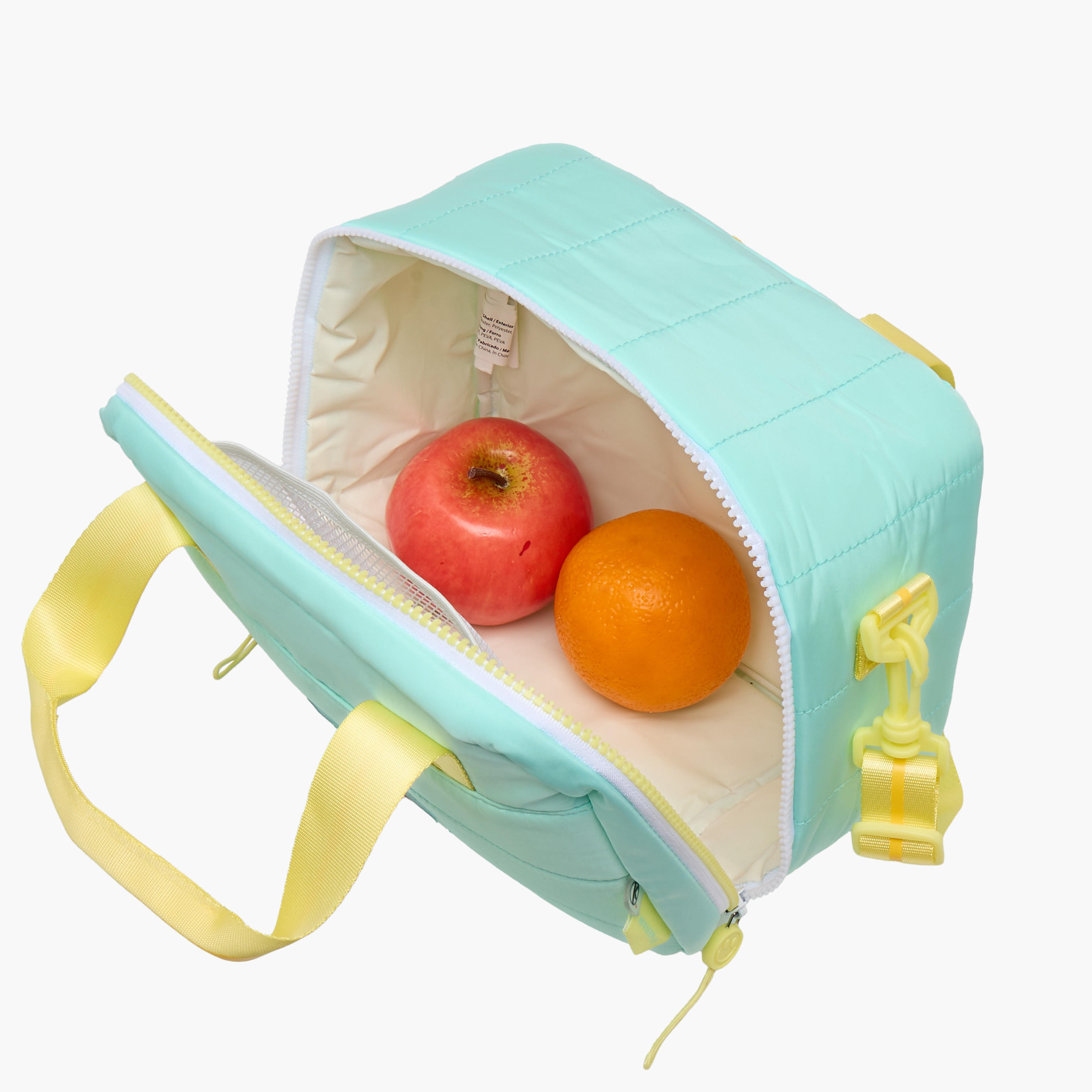 Mayfair Smiley Detail Lunch Bag with Zip Closure and Detachable Strap-school-lunchessentials-lunchbags-image-5