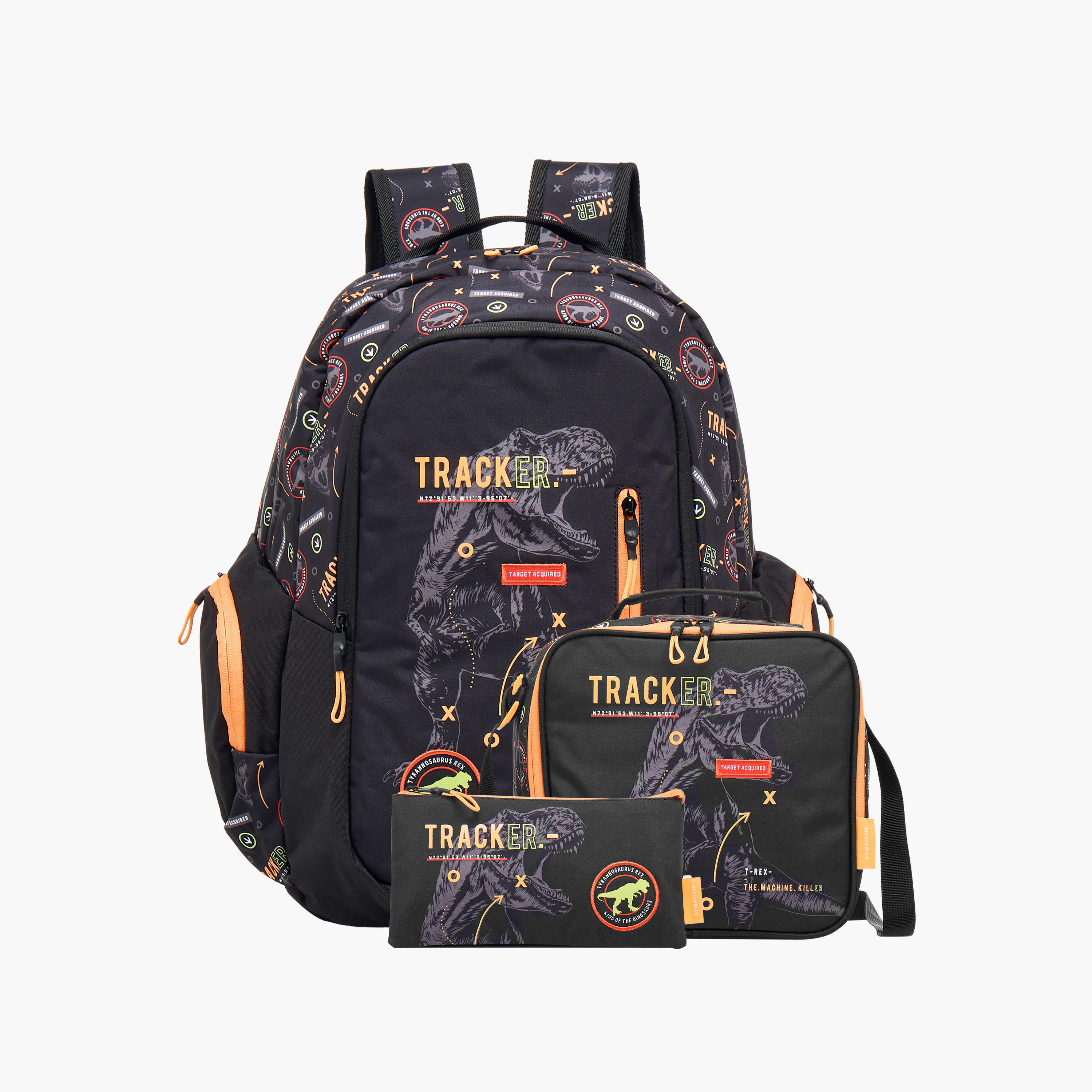 Mayfair Dinosaur Print 2-Compartment Backpack with Zip Closure - 42x29x20 cms-school-bagsandbackpacks-backpacks-image-11