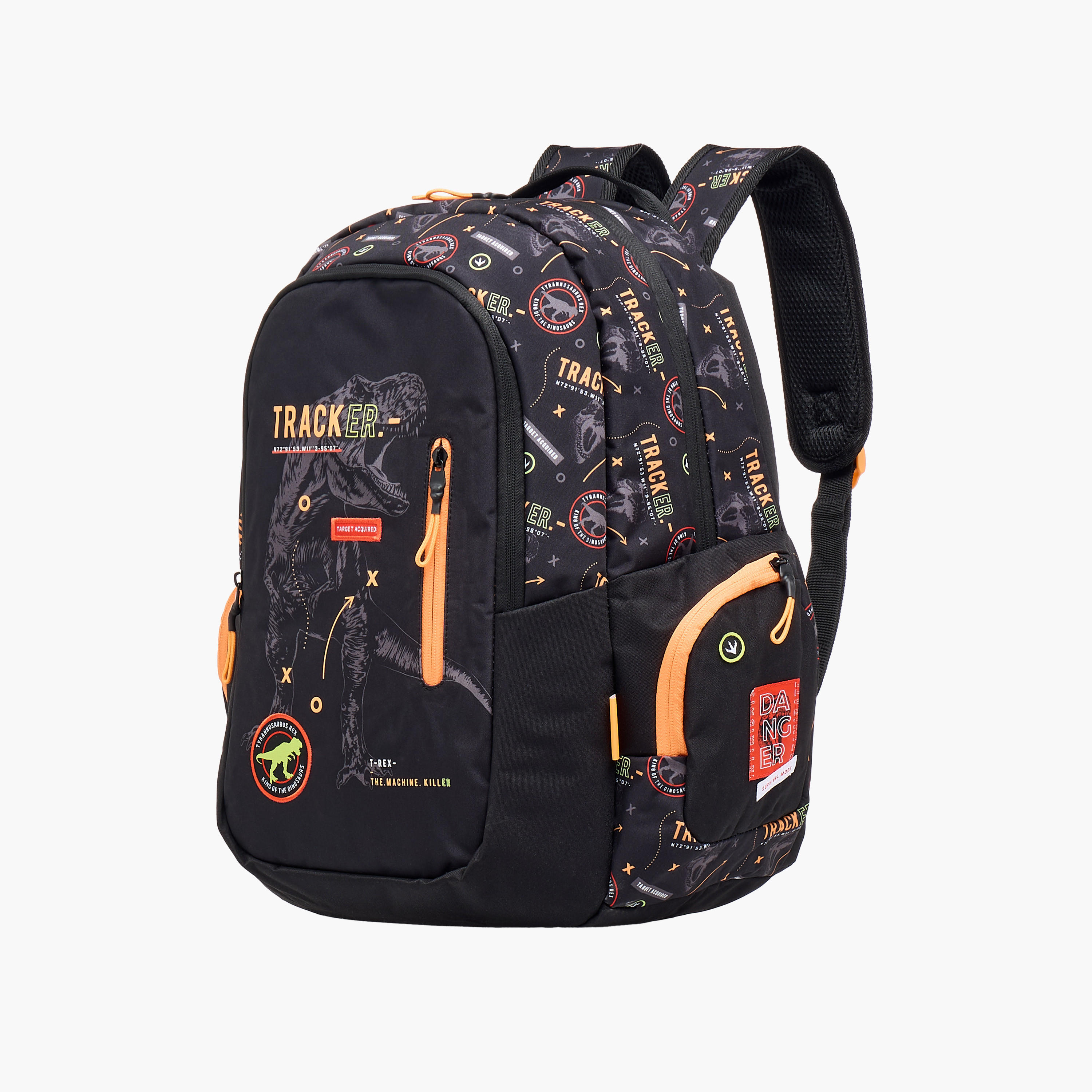 Mayfair Dinosaur Print 2-Compartment Backpack with Zip Closure - 42x29x20 cms-school-bagsandbackpacks-backpacks-image-7