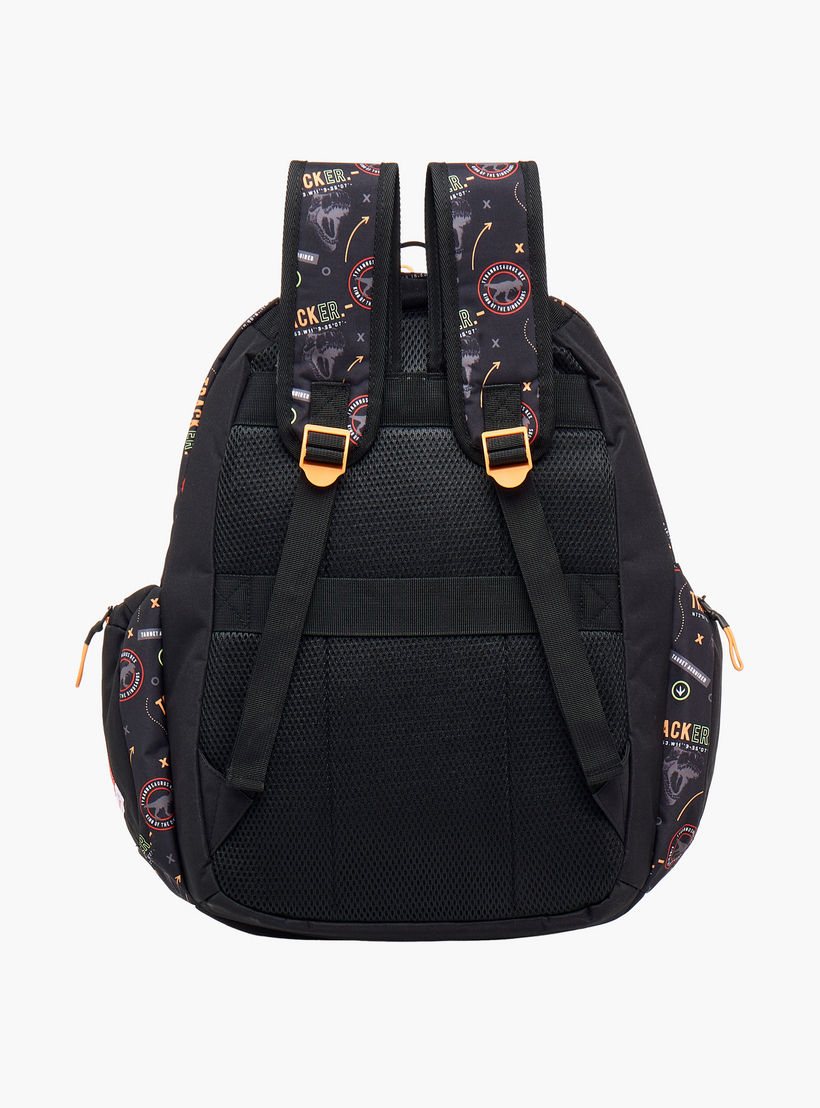 Mayfair Dinosaur Print 2-Compartment Backpack with Zip Closure - 42x29x20 cms-school-bagsandbackpacks-backpacks-image-4